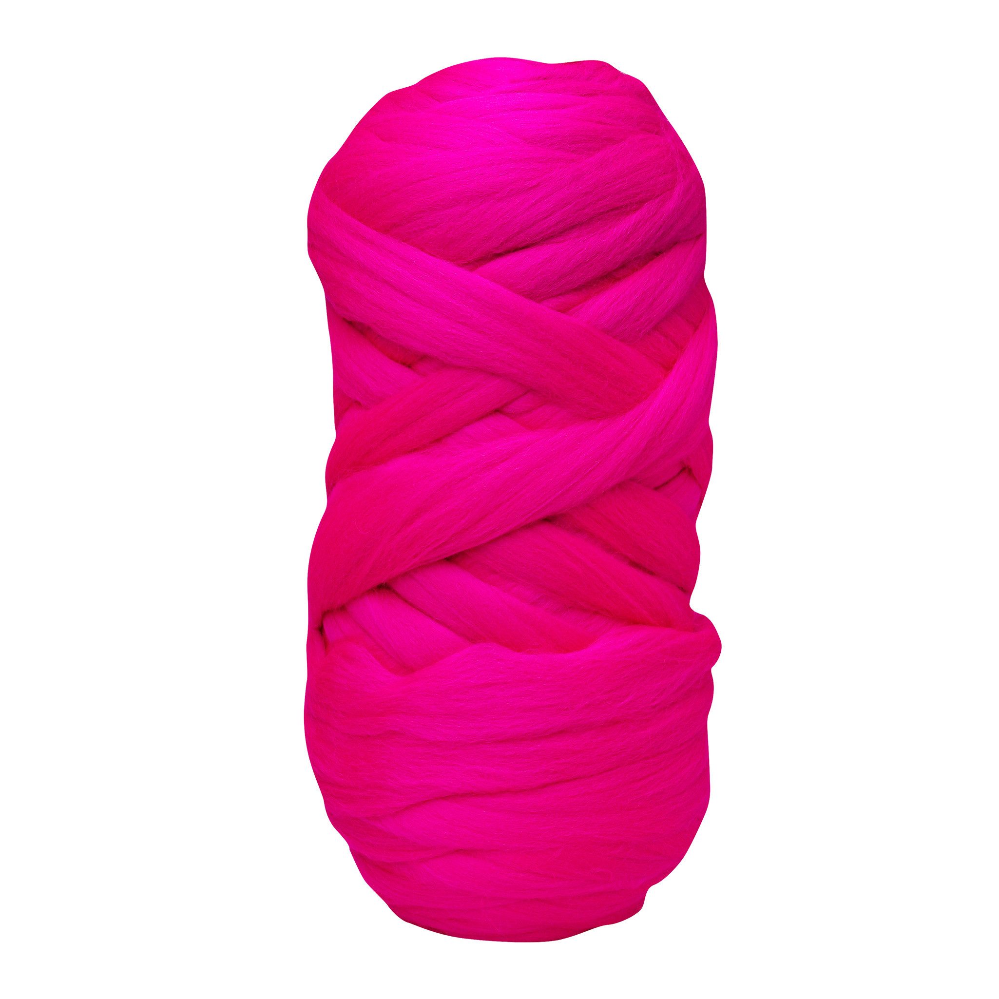 maDDma 1m Filzwolle Neonfarben Märchenwolle Trockenfilzen Nassfilzen Bastelgarn, 1 m (Zuschnitt ab 1m, Meterware, 1-St), neonpink
