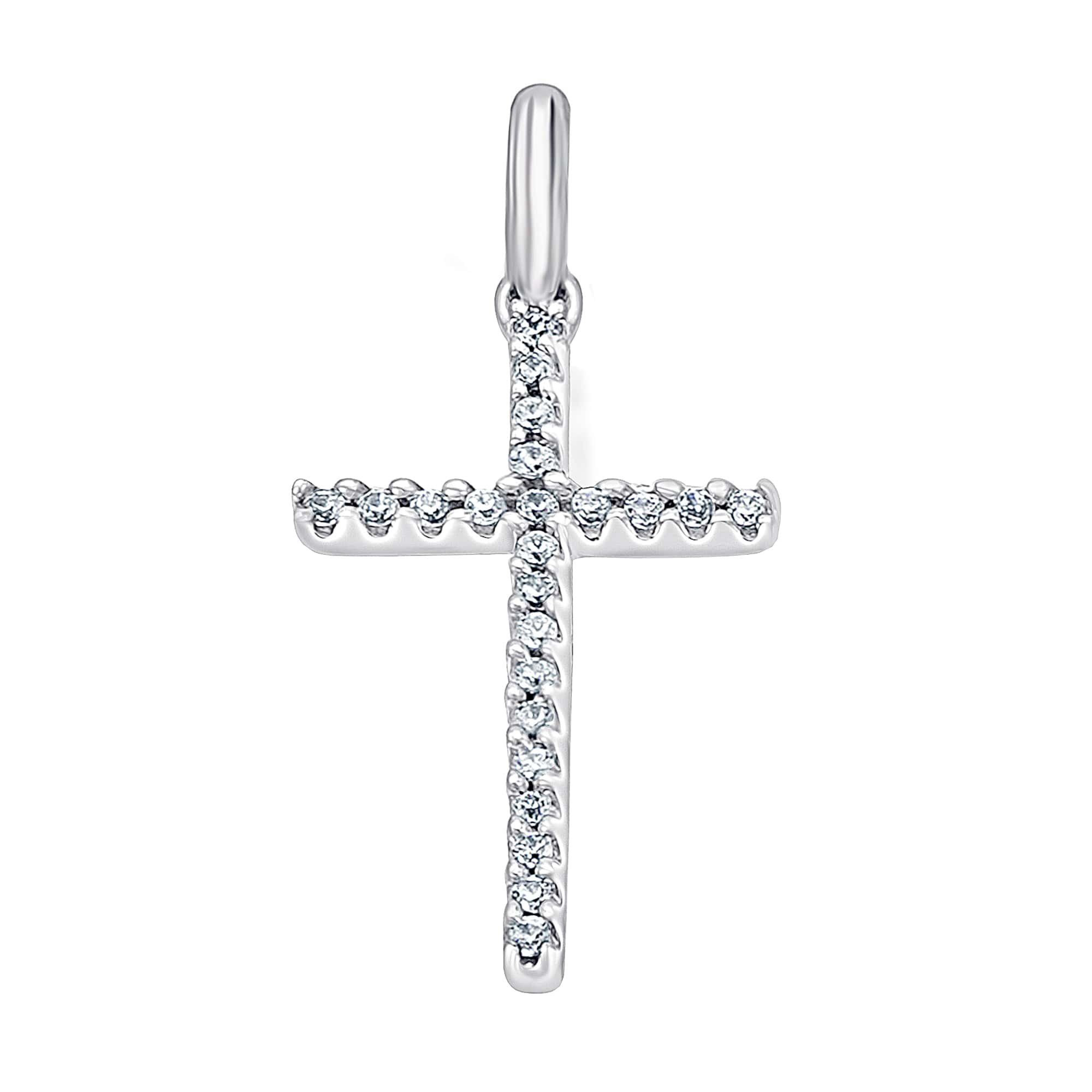 Kettenanhänger 0,07 ct Diamant Brillant Anhänger aus 585 Weißgold