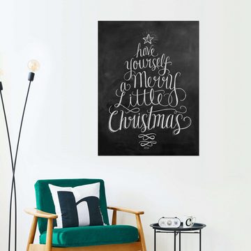Posterlounge Wandfolie Lily & Val, Fröhliche Weihnachten (Englisch), Wohnzimmer Illustration