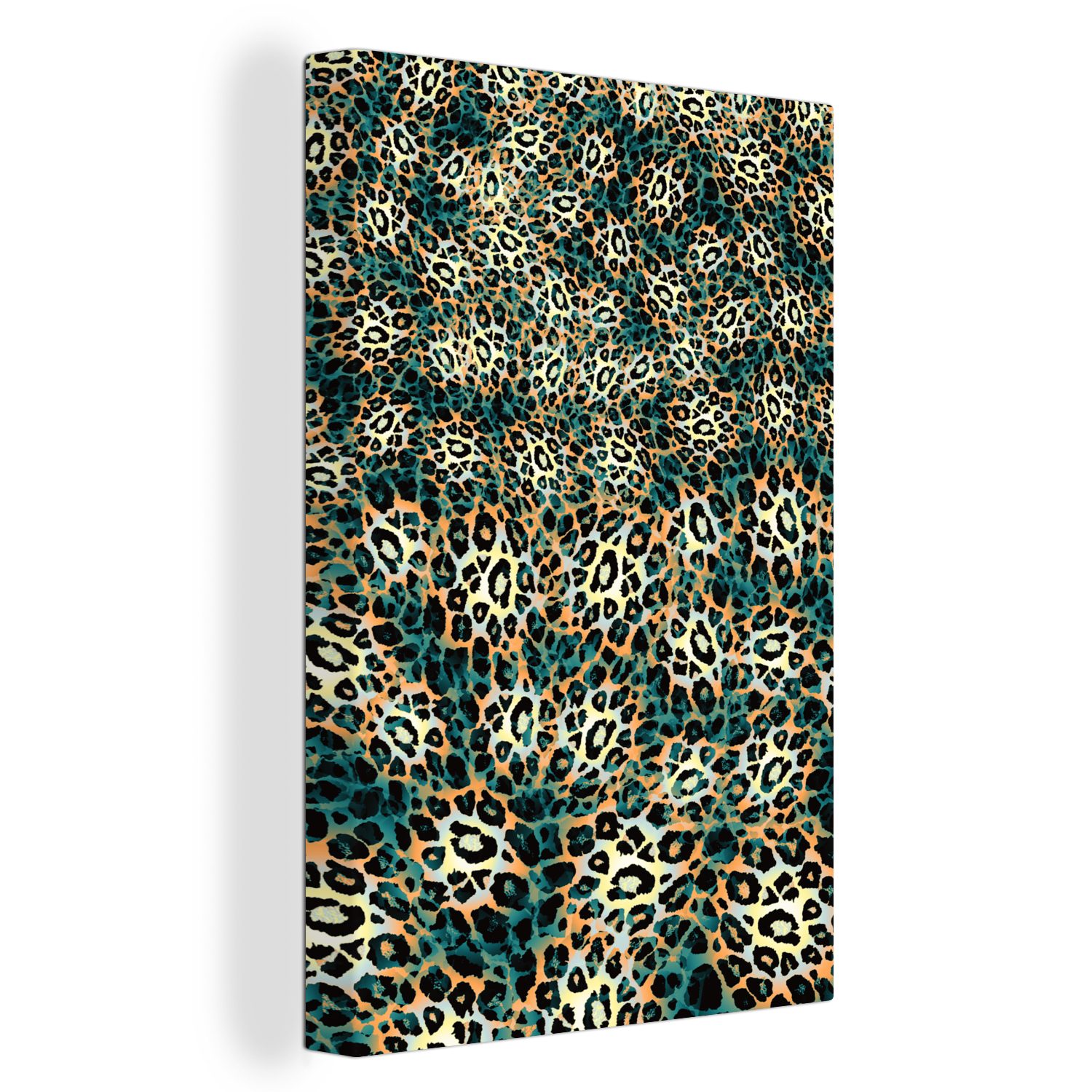 OneMillionCanvasses® Leinwandbild Leopard - Design - Mantel, (1 St), Leinwandbild fertig bespannt inkl. Zackenaufhänger, Gemälde, 20x30 cm