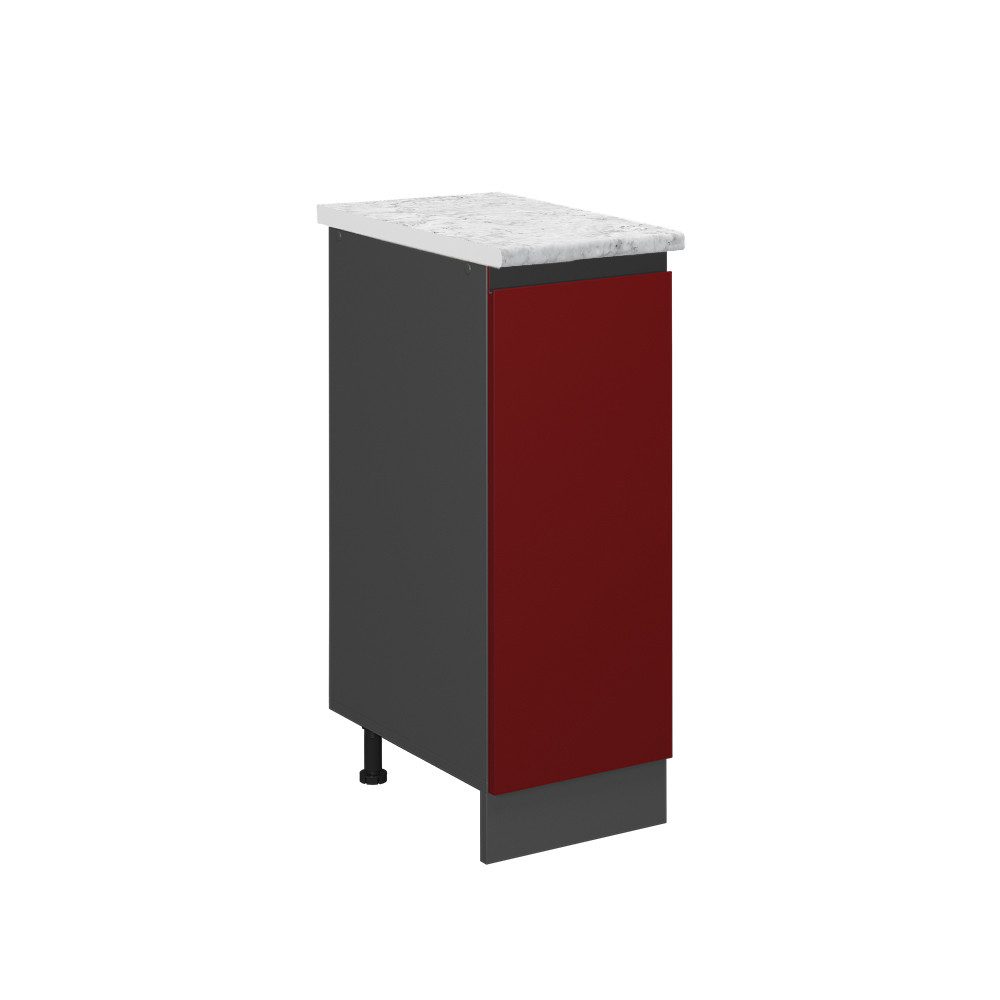 Vicco Apothekerschrank R-Line, Rot/Anthrazit, AP Marmor (1-St)