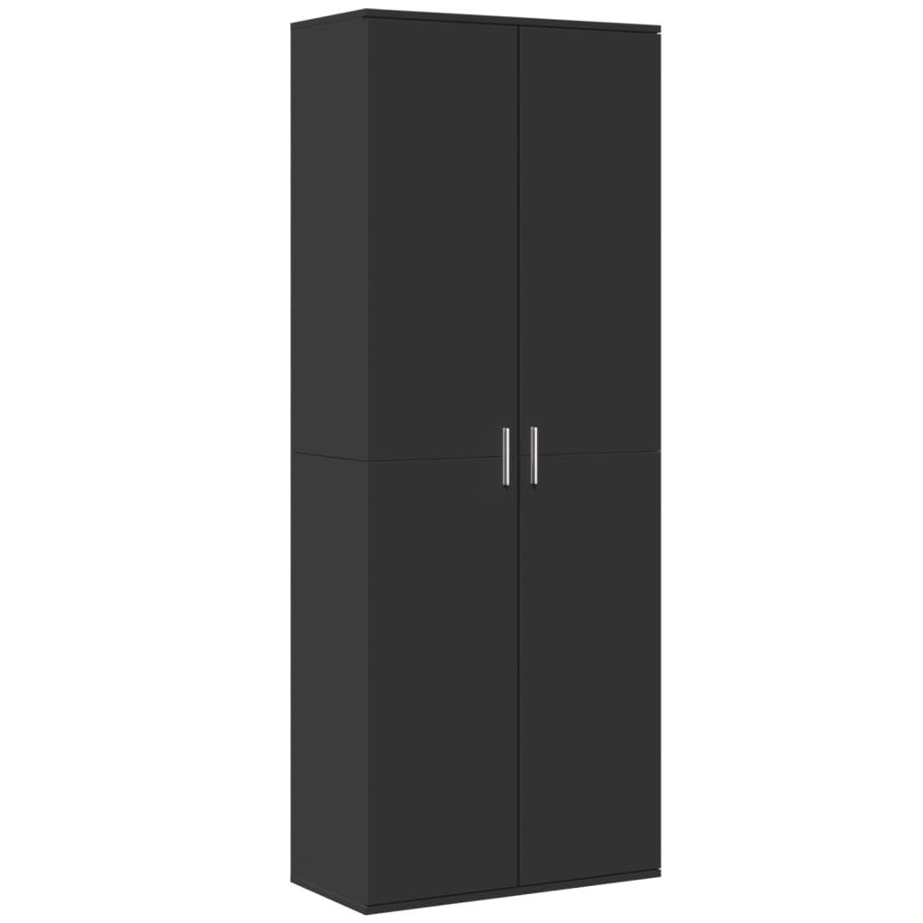 vidaXL Fächerschrank Highboard Schwarz 70x35x180 cm günstig online kaufen