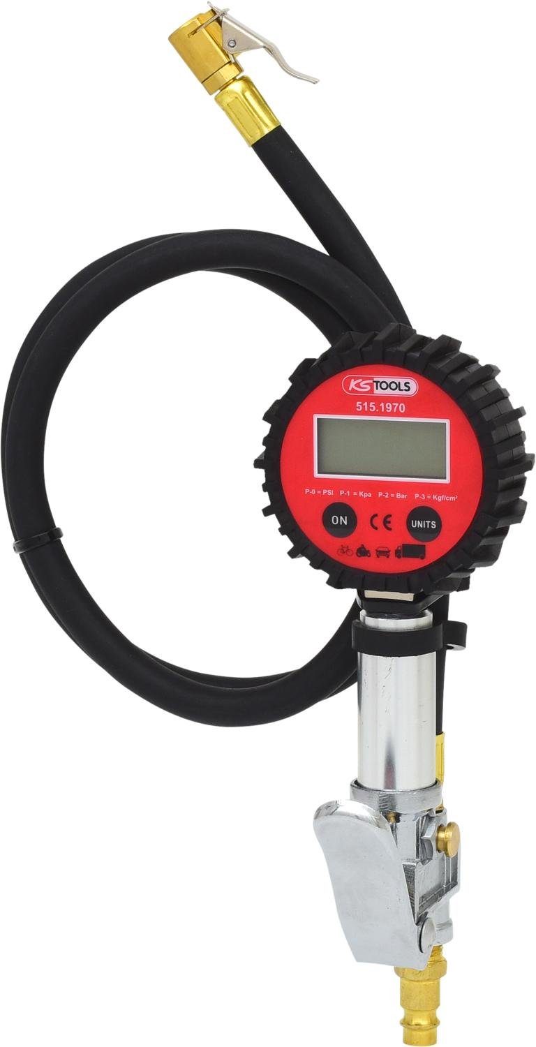 Tools Reifenfüllmessgerät Druckluft-Reifenfüllmesser,0-14bar KS Digitaler