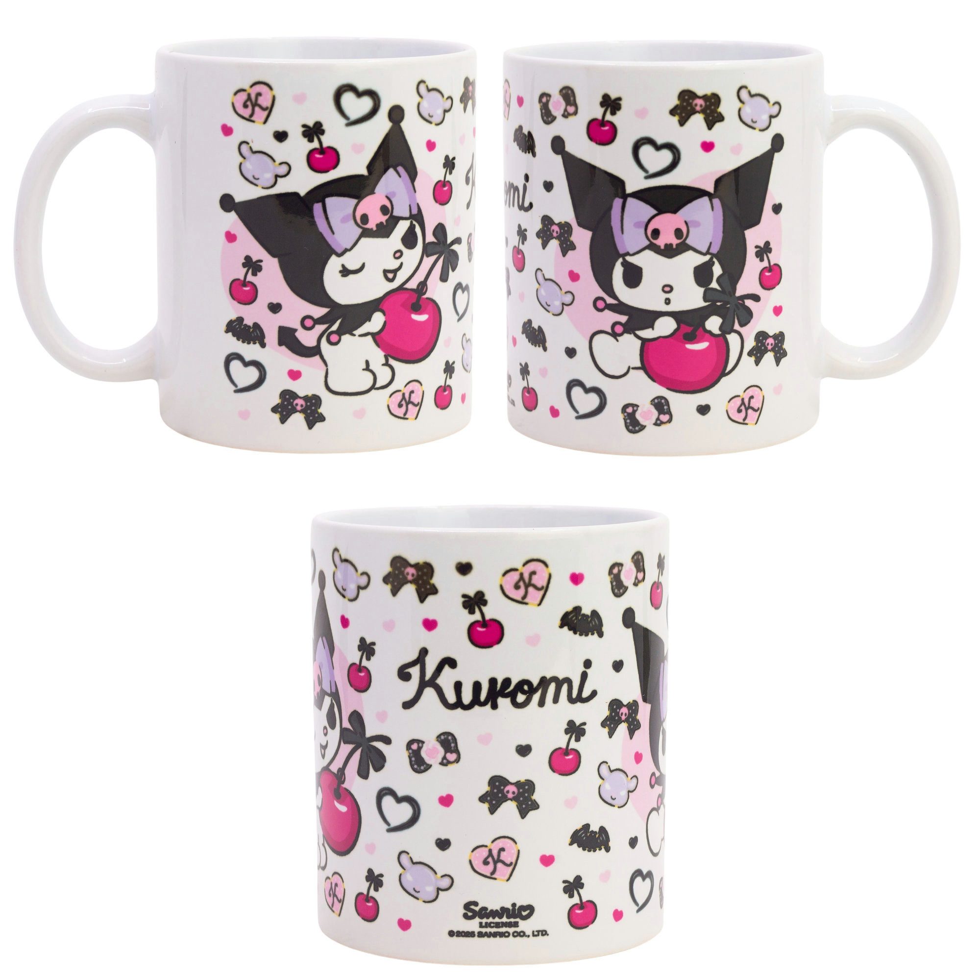 Hello Kitty Tasse Hello Kitty Kuromi Kaffeetasse Teetasse Tasse Geschenkidee 325 ml, Keramik