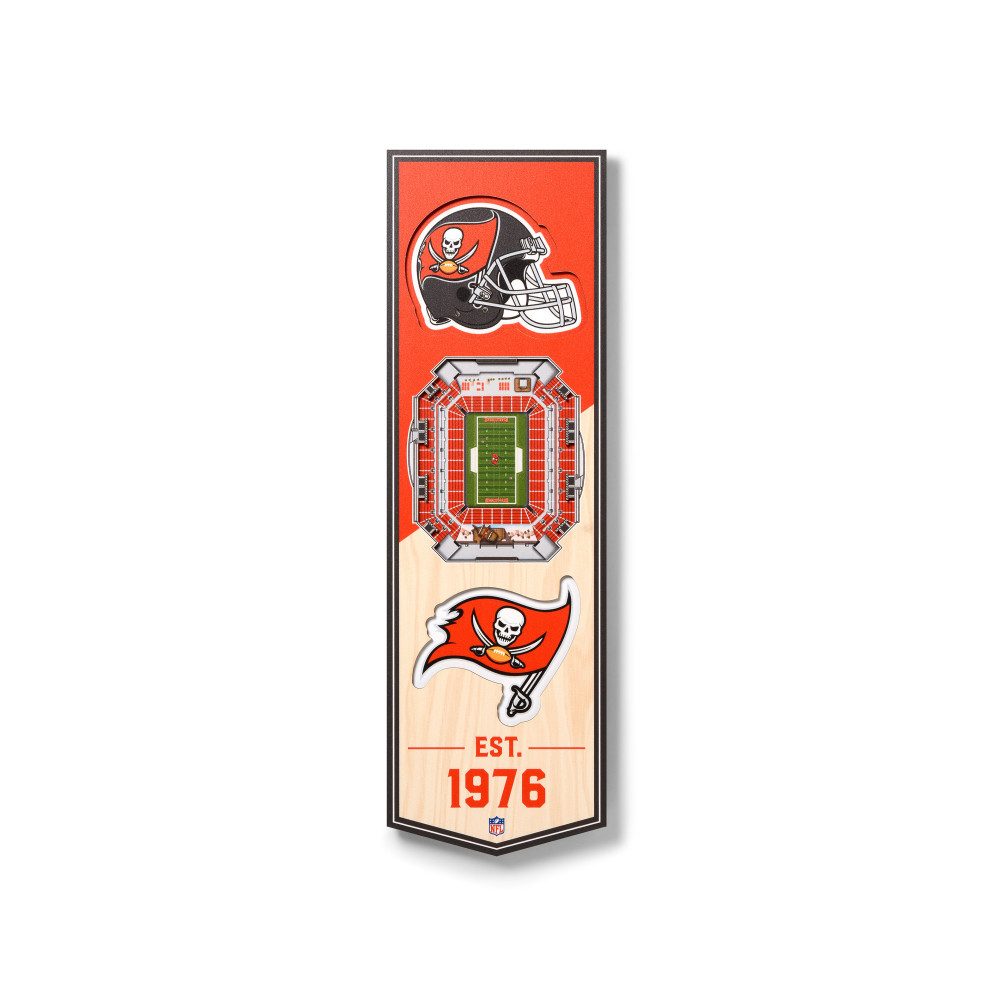 Tampa Bay Buccaneers Wanddekoobjekt Tampa Bay Buccaneers 3D Stadium Banner