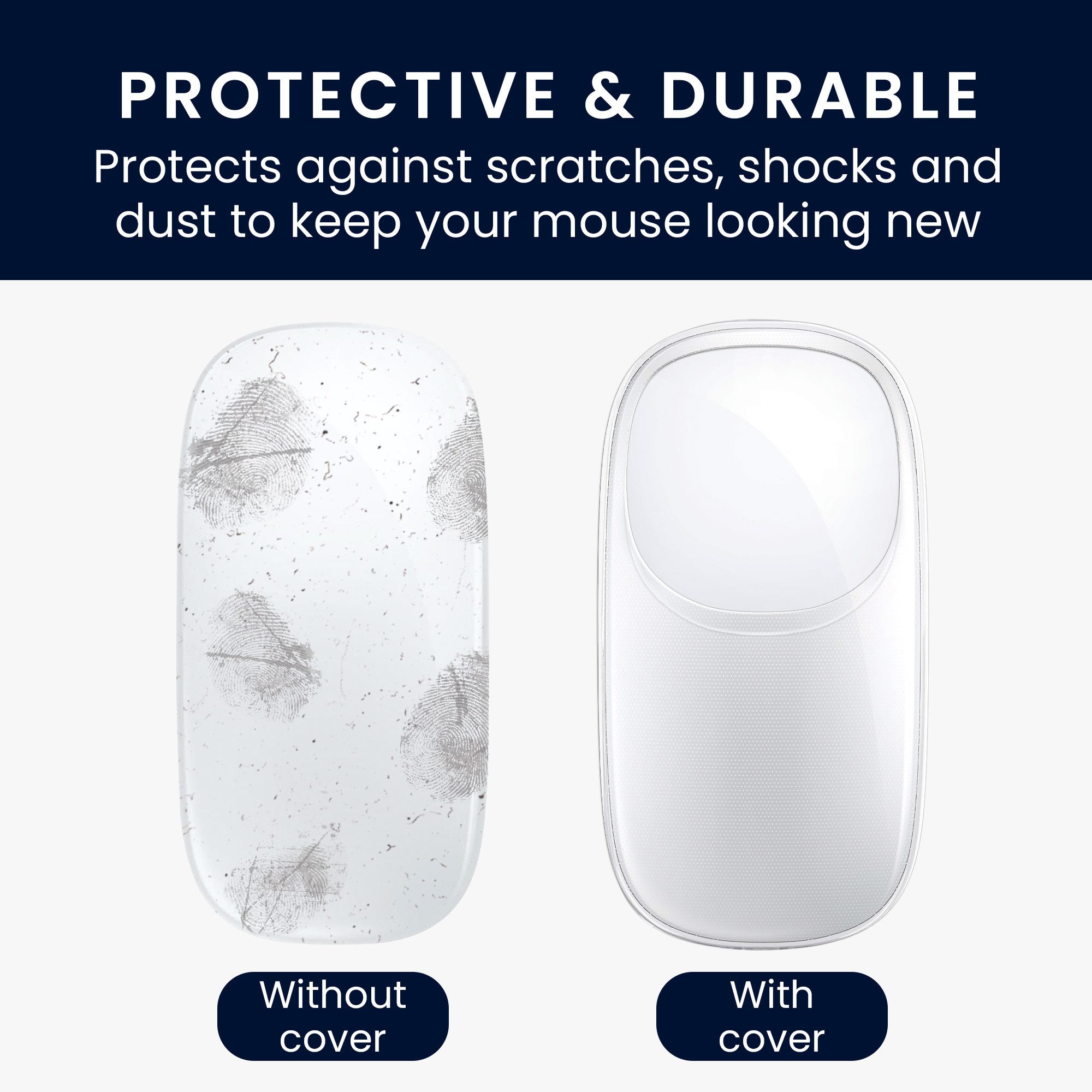 kwmobile Businesstasche TPU Schutzhülle für Apple Magic Mouse Hülle (1-tlg), PC Maus Cover aus rutschfestem TPU - Transparent