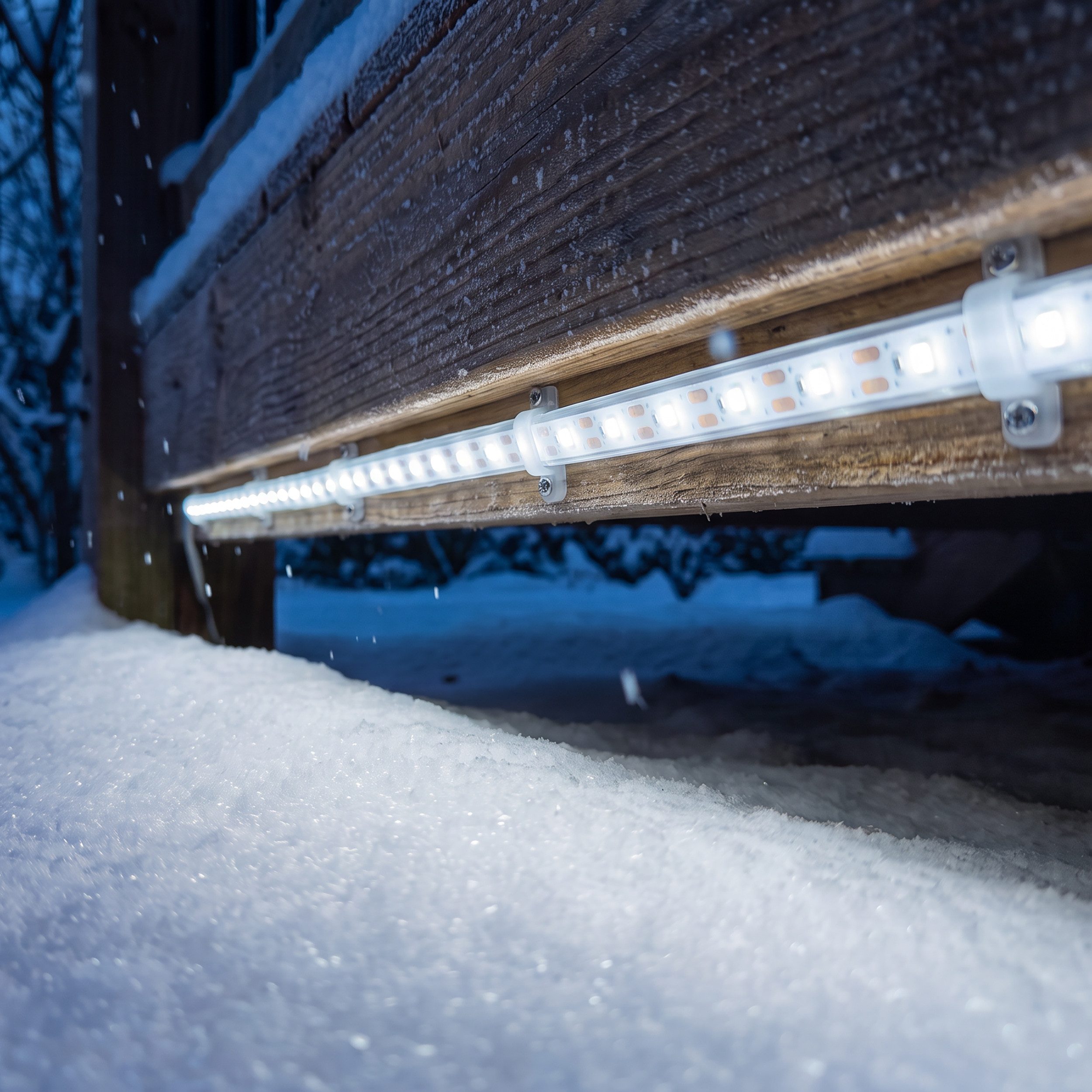 esotec LED-Streifen Solar LED-Schlauch für außen, 5m, 300 LEDs 6000K kaltweiß 102711, Leuchtstärke in 3 Stufen einstellbar, rückseitiges Klebeband