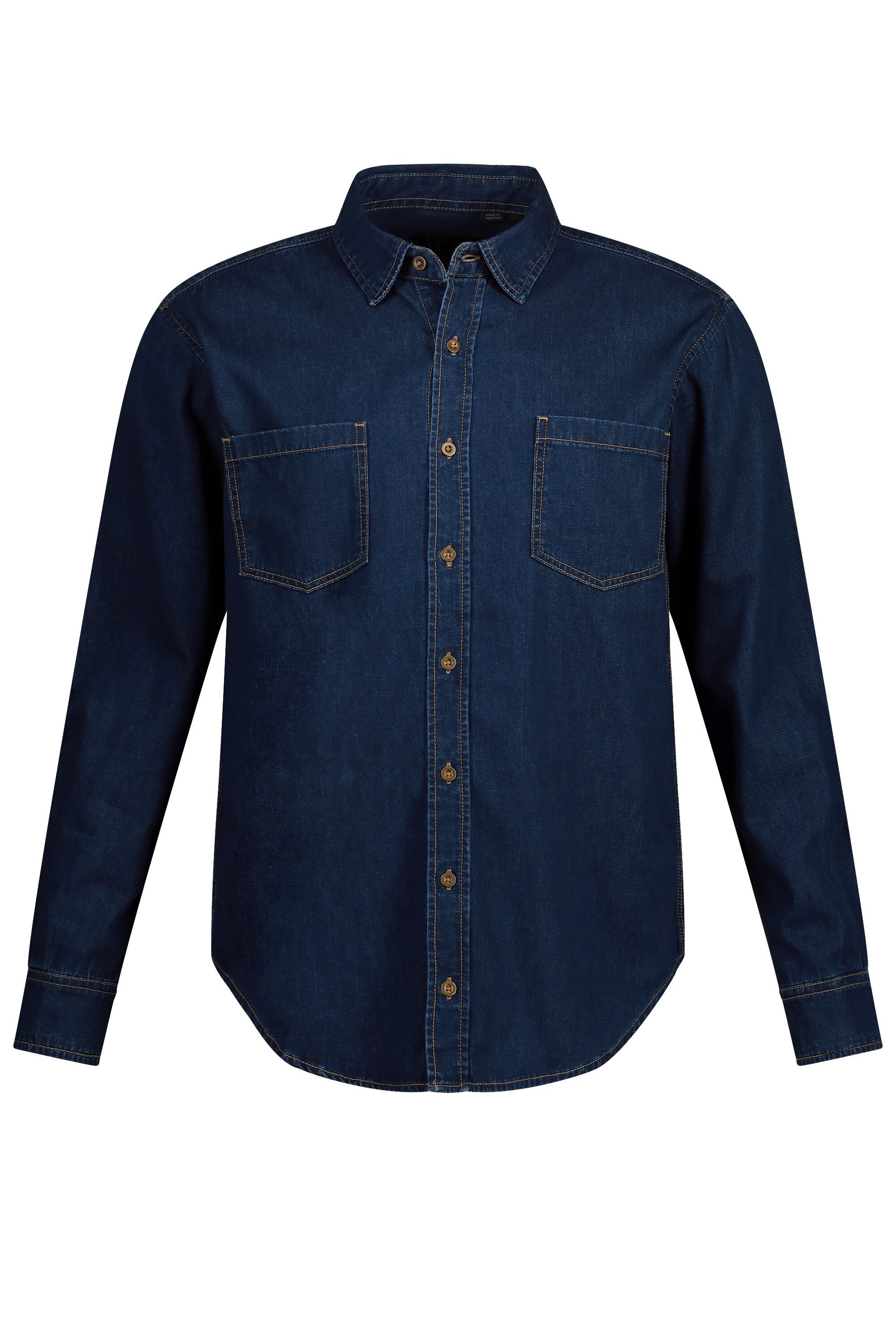 JP1880 Businesshemd Jeanshemd Langarm Kentkragen Modern Fit