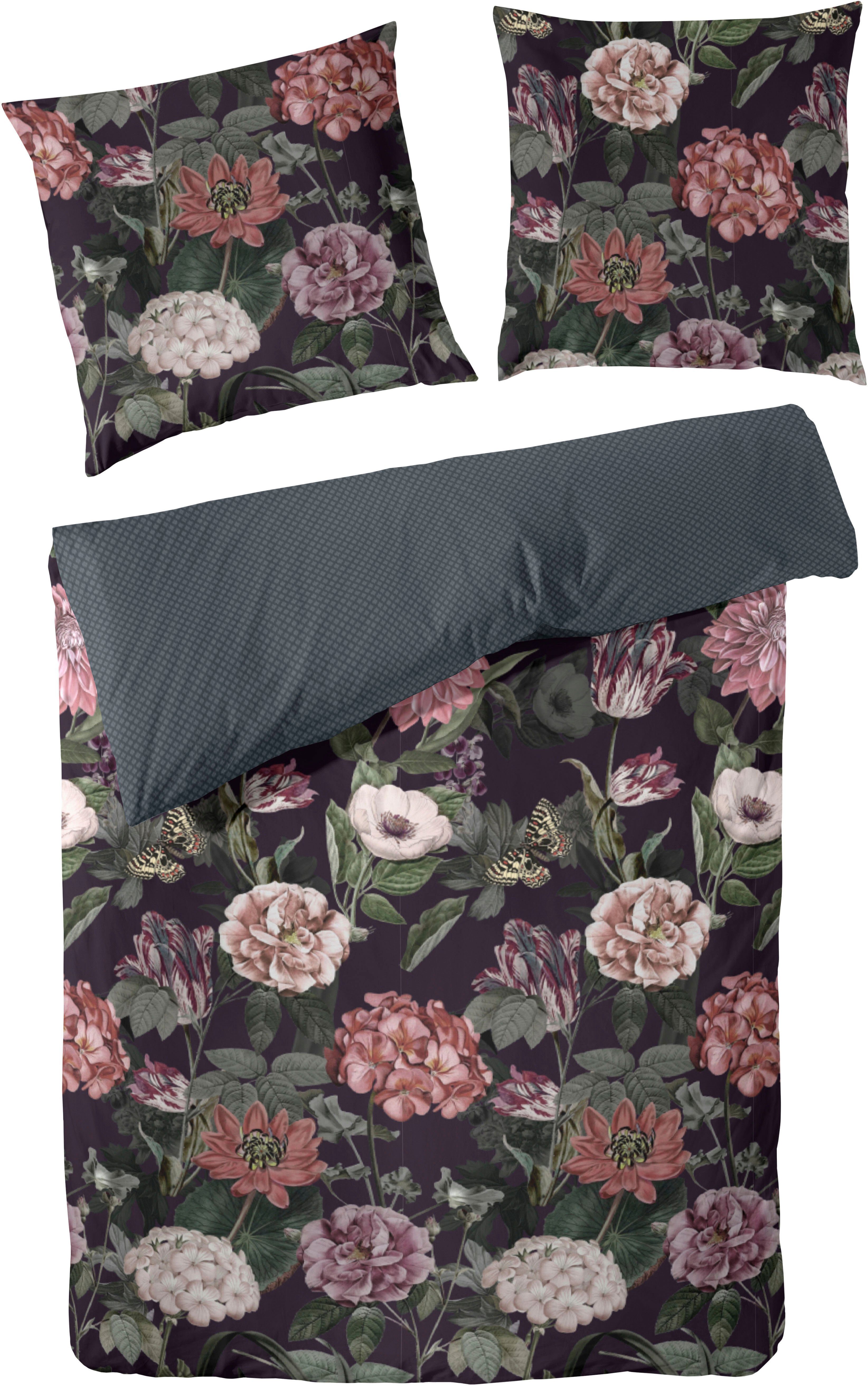 Primera Bettwäsche Mako-Satin Bettwäsche "Blümerant", Mako-Satin, günstig online kaufen
