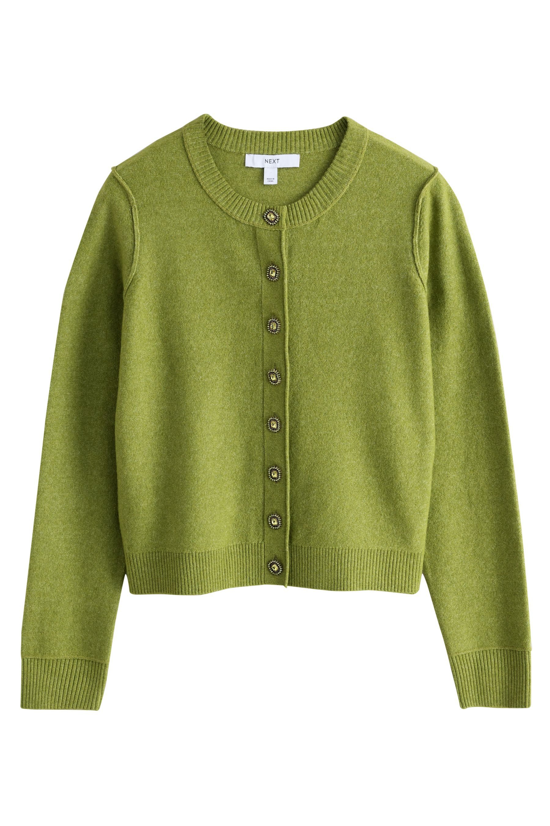 Next Strickjacke Superweiche Strickjacke mit Rundhalsausschnitt (1-tlg)