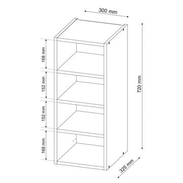 Vicco Hängeschrank Regalhängeschrank 30 cm Fame-Line Weiß