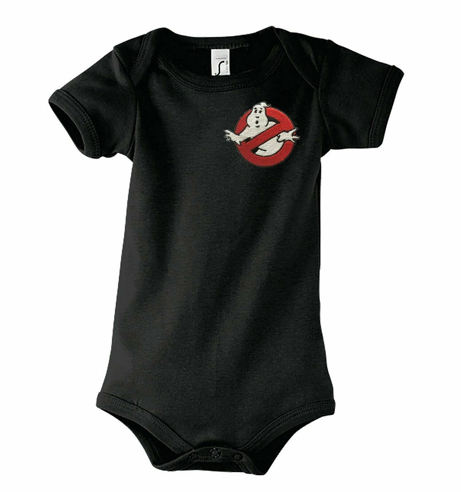 Blondie & Brownie Strampler Kultiger Baby Body mit GhostBusters patch Stickerei Komfort Fit (Einzeln, Einzelartikel) Baby Body mit Ghostbusters Patch, Baumwolle, bequem für den Alltag