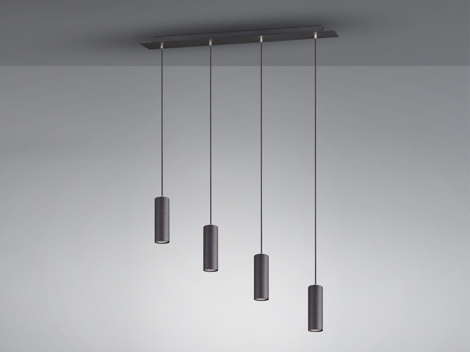 TRIO Leuchten LED Pendelleuchte, Dimmfunktion, LED wechselbar, Warmweiß, modern, mehrflammig hängend über Esstisch & Couchtisch, Breite 75cm