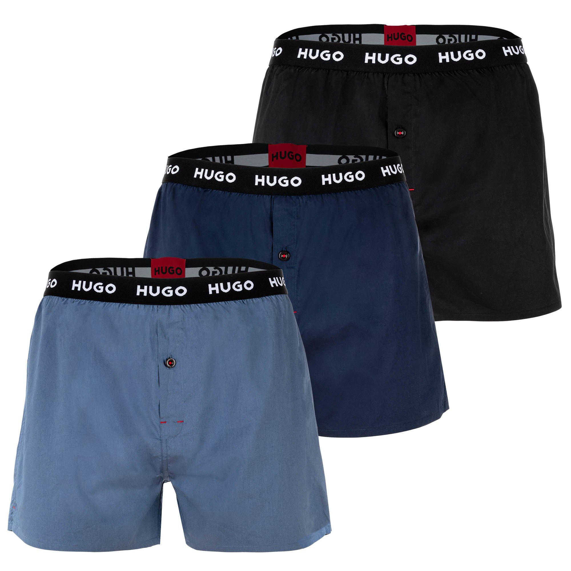 Boxershorts Herren Web-Boxershorts 3er Pack Baumwolle
