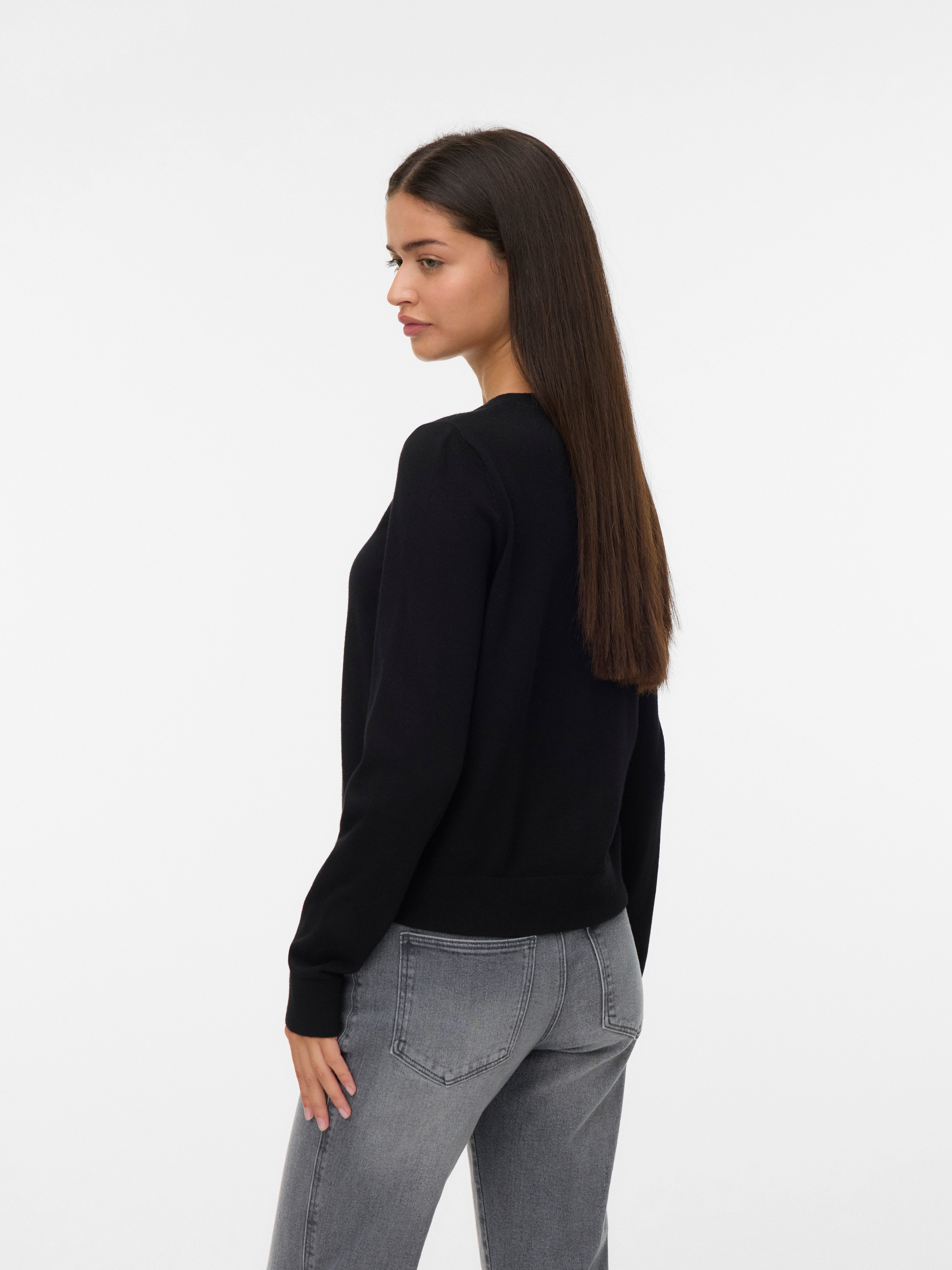 Vero Moda Strickjacke VMSABA PLAIN LS O-NECK CARDIGAN NOOS günstig online kaufen