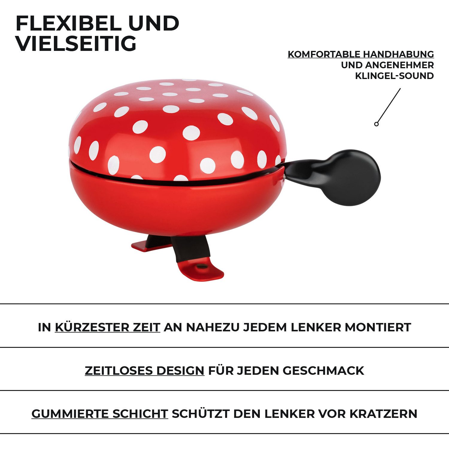 URBAN ZWEIRAD Fahrradlenker Fahrradklingel aus Metall