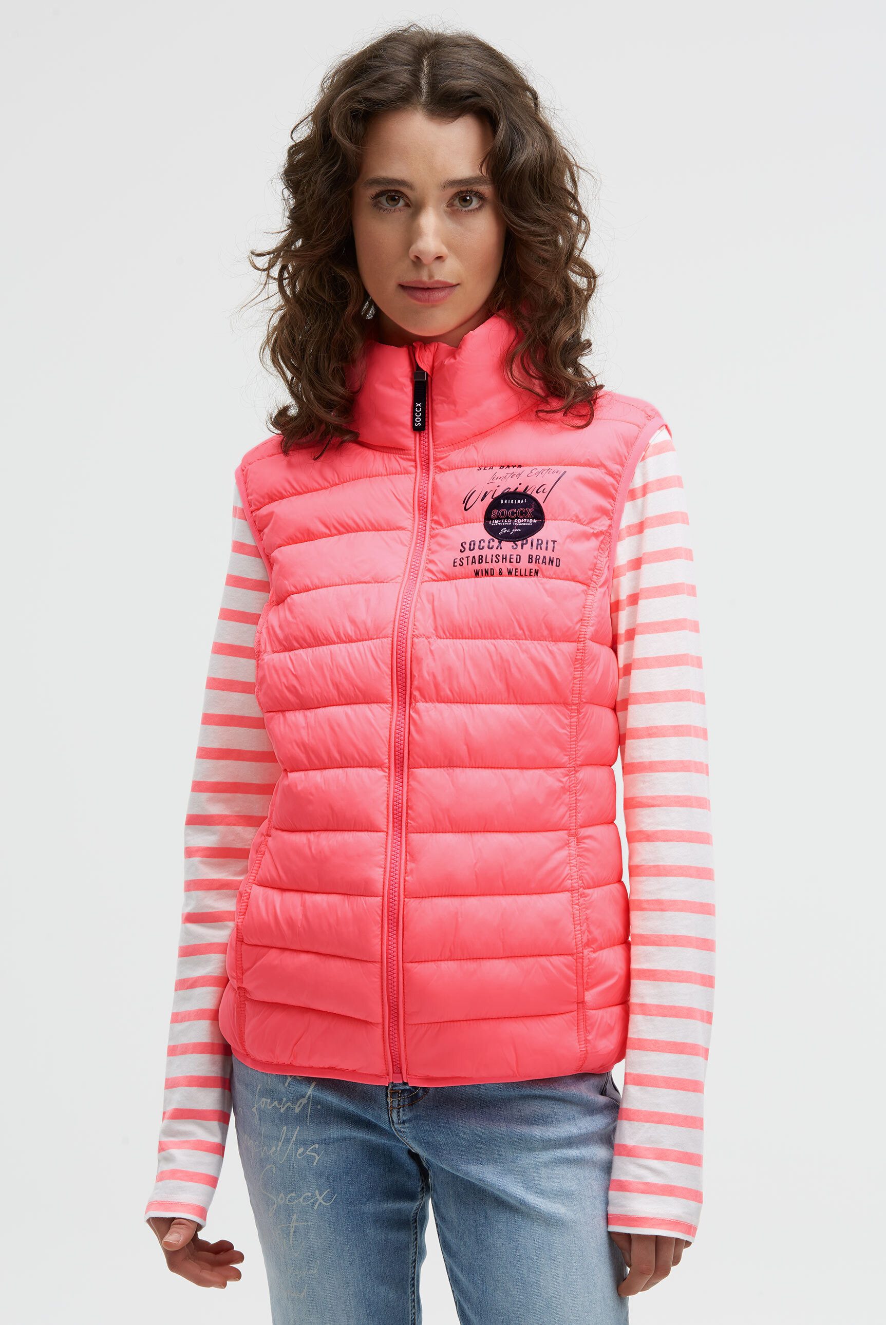 SOCCX Steppweste mit elastischem Saumabschluss günstig online kaufen