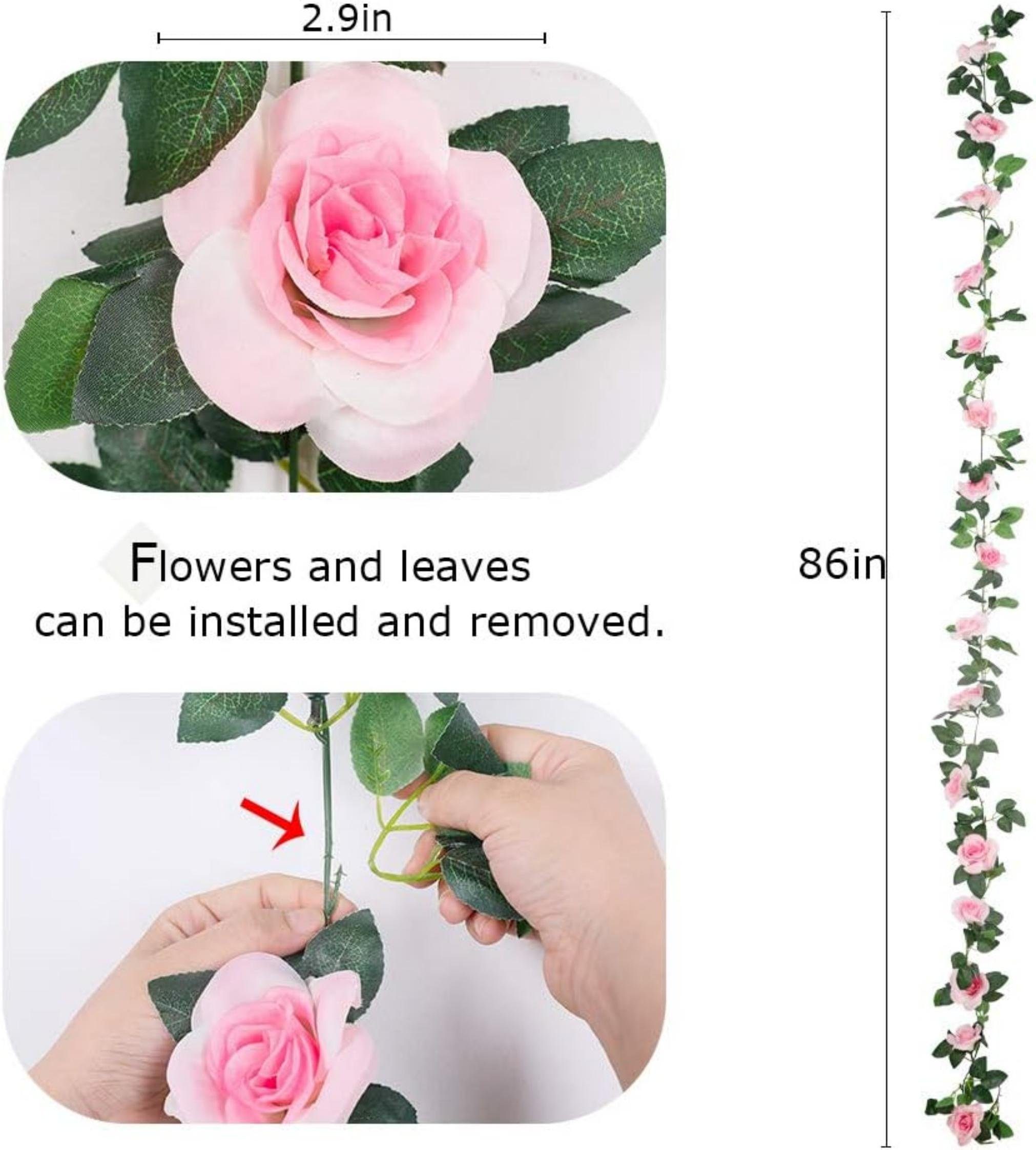 Kunstblumenstrauß osengirlanden künstliche Rosenranken,mit grünen Pflanzen, günstig online kaufen