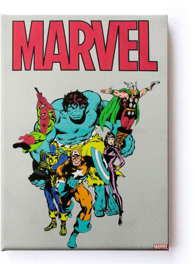 MARVEL Leinwandbild »Leinwandbild Marvel Comics 50x70cm«, (Packung, 1 St)