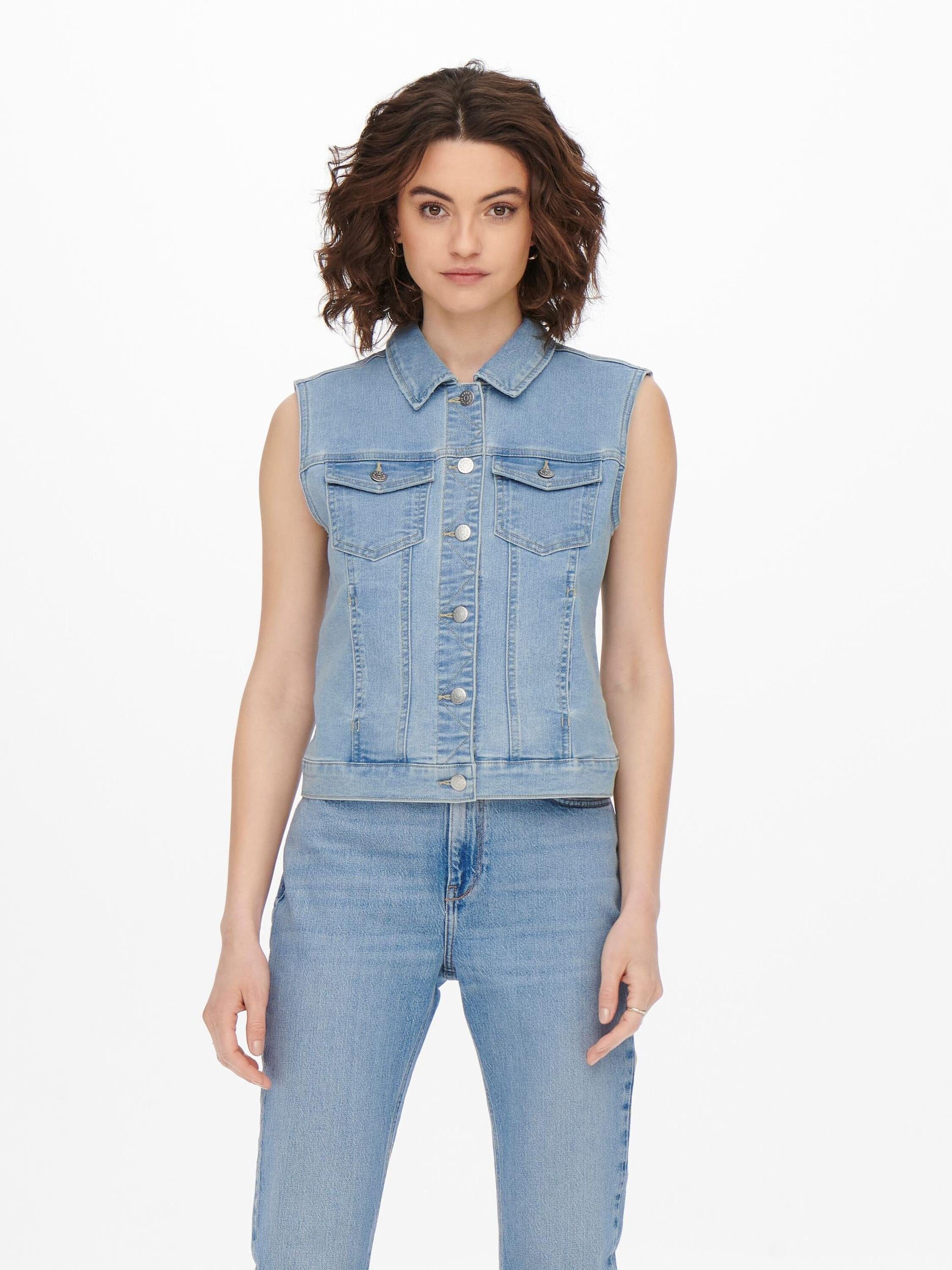 ONLY Jeansweste Wonder (1-tlg) Plain/ohne Details