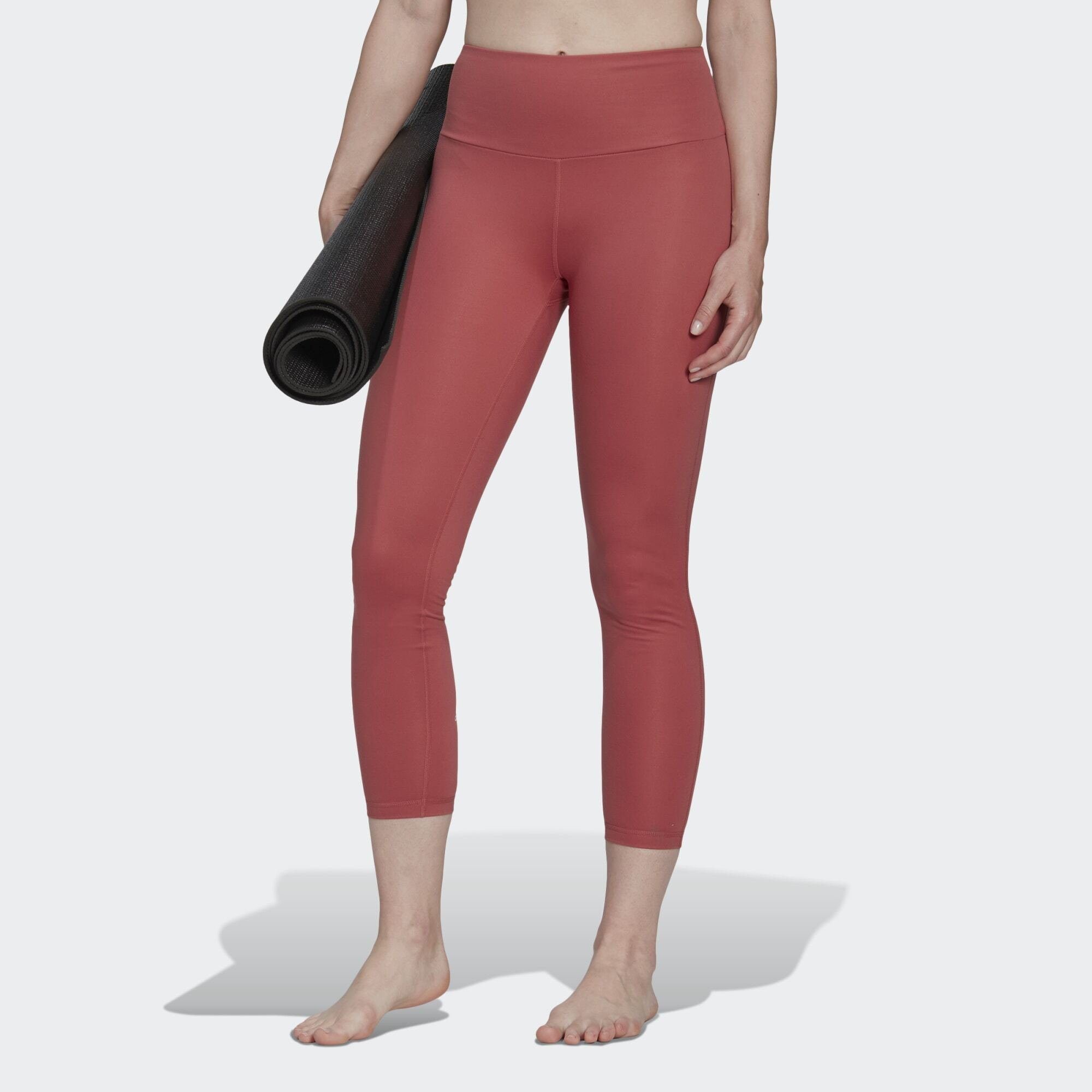 adidas Performance Trainingstights YOGA ESSENTIALS HIGH-WAISTED LEGGINGS Wonder Red | 