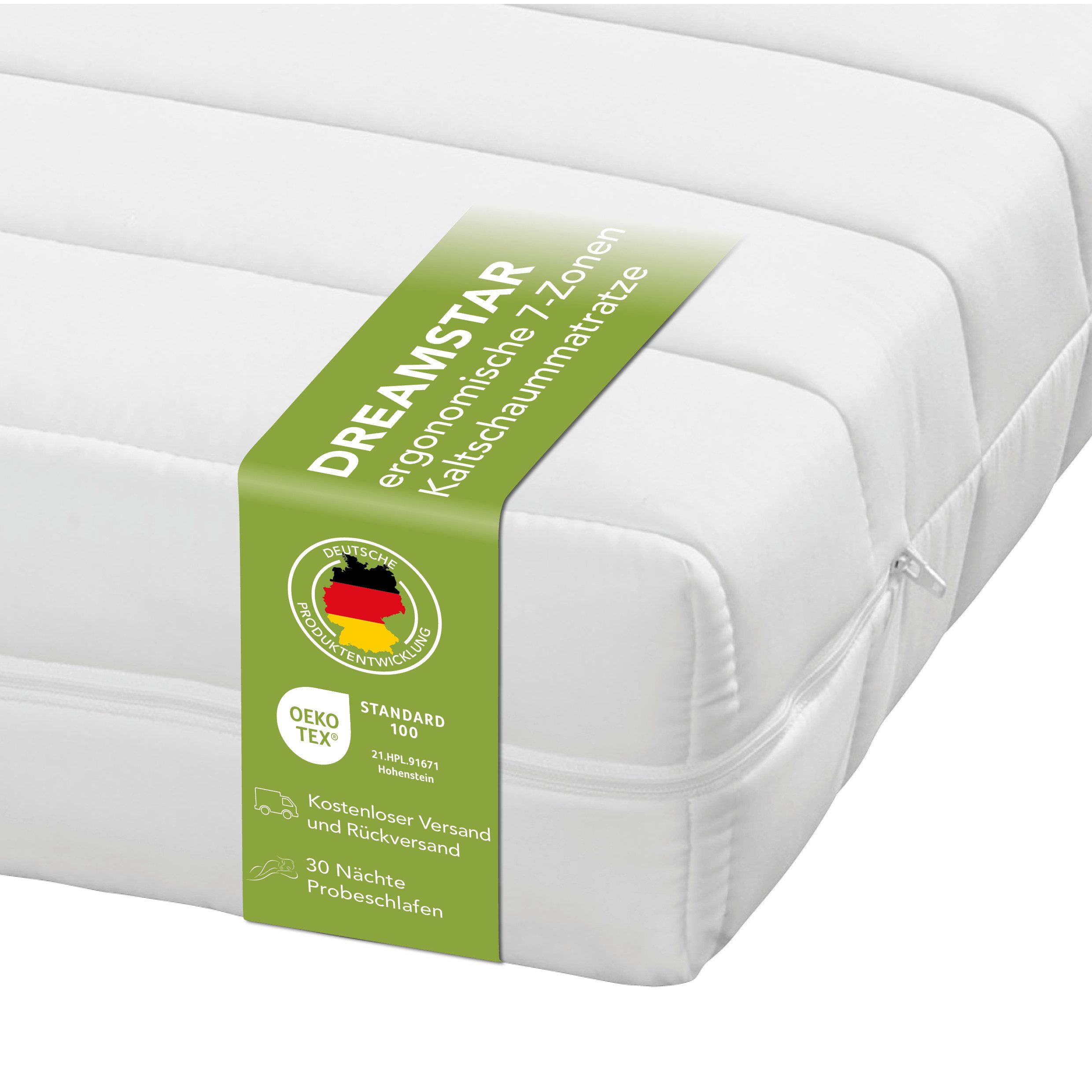 Kaltschaummatratze Bronze Duo, 7-Zonen Wendematratze mit zwei Liegeseiten H günstig online kaufen