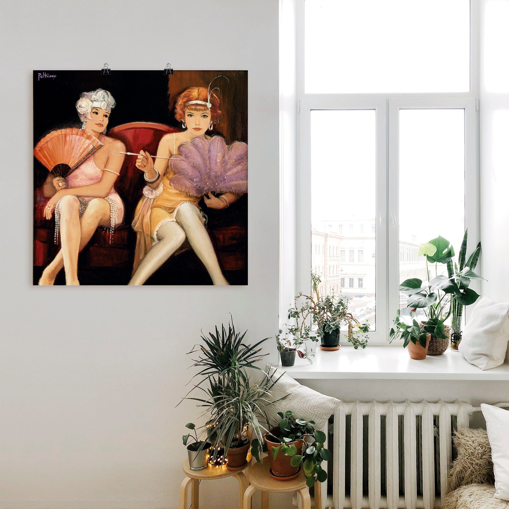 Wandbild Alubild, in (1 Leinwandbild, Größen versch. als St), Wandaufkleber Frau Artland Klimatisiert, Poster oder