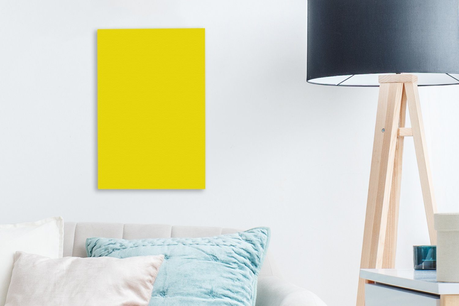 OneMillionCanvasses® Leinwandbild Gelb - Zitrone - Neon - Farben, Fotodruck (1 St), Leinwand Canvas Wandbild, Wanddekoration 20x30 cm