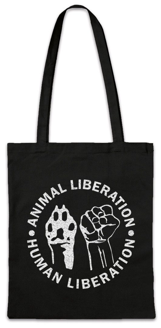 Beuteltasche Animal Liberation Stofftasche Vegan Vegetarier Veganer Speziesismus