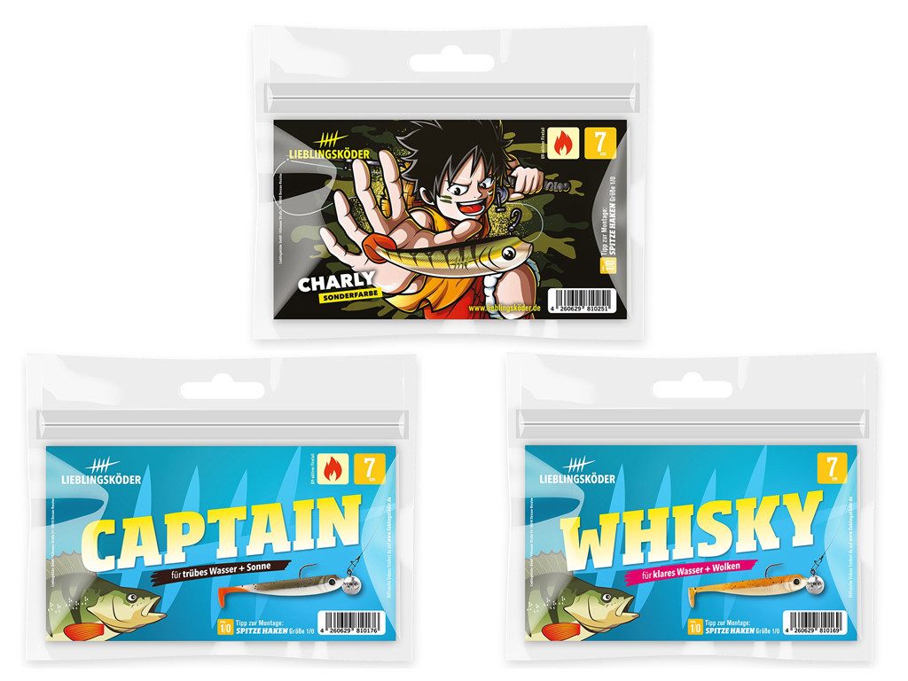 Lieblingsköder Kunstköder Lieblingsköder 7 cm - Barsch - großes Starter-Set, (SpinMad Originals 10 g, 1-St. SpinMad Originals 15 Farben), Effektiver Lauf, Exzellente Verarbeitung