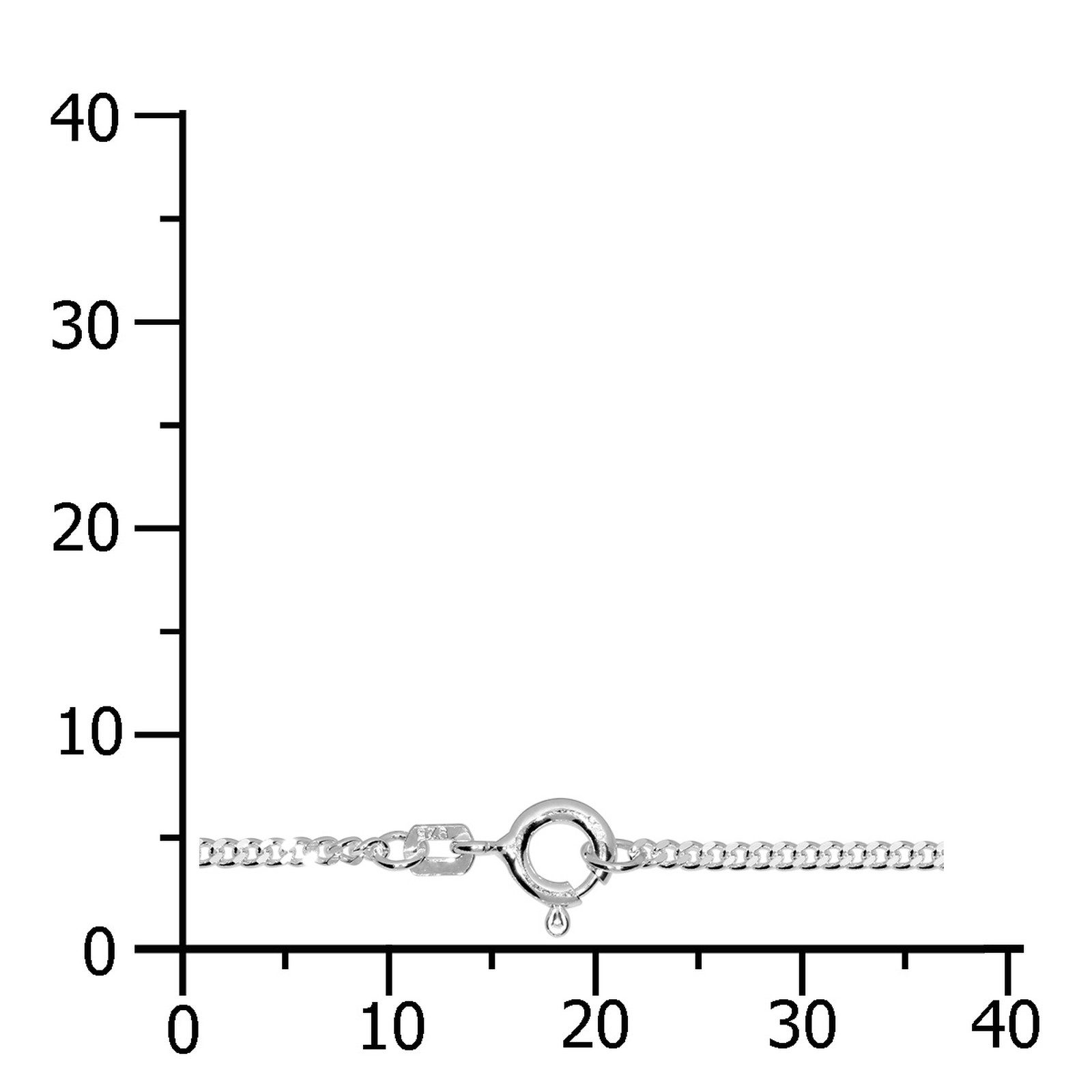 OSTSEE-SCHMUCK Silberkette Ostsee-Schmuck Kette Panzer 1,6 mm Kette Panzer günstig online kaufen