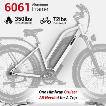 DOTMALL E-Bike Himiway Cruiser 26" E-Fatbike für Erwachsene bis zu 96 Km
