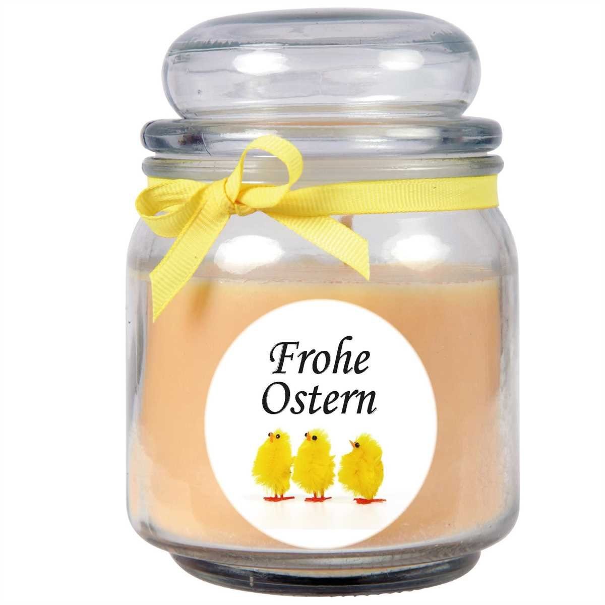 HS Candle Duftkerze zur Osterzeit (1-tlg), Frohe Ostern - Stimmungslicht mit Duft - Kerze mit Motiv zur Osterzeit