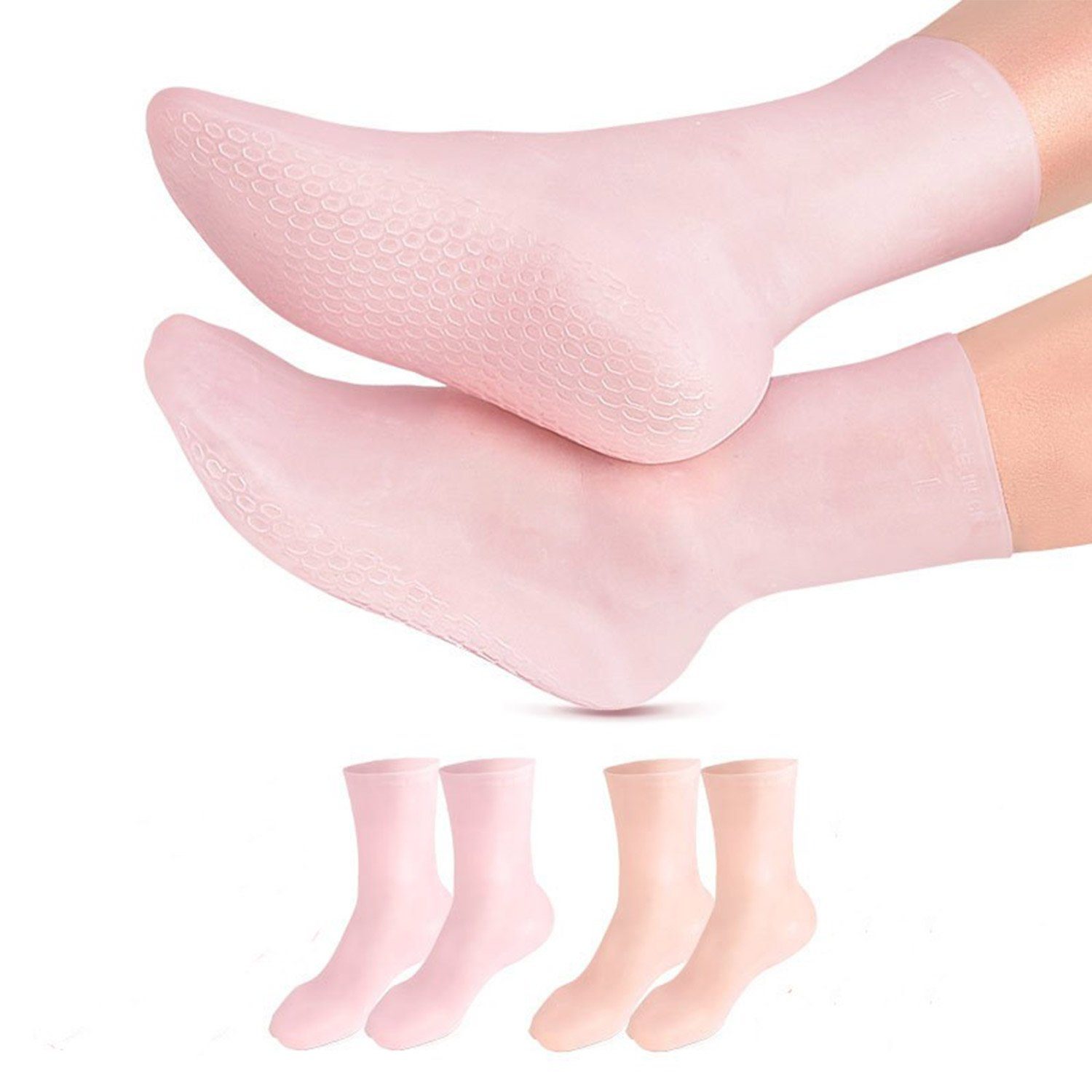 Weiche Paar Daisred 2 Gel-Socken Feuchtigkeitsspendende Funktionssocken Socken