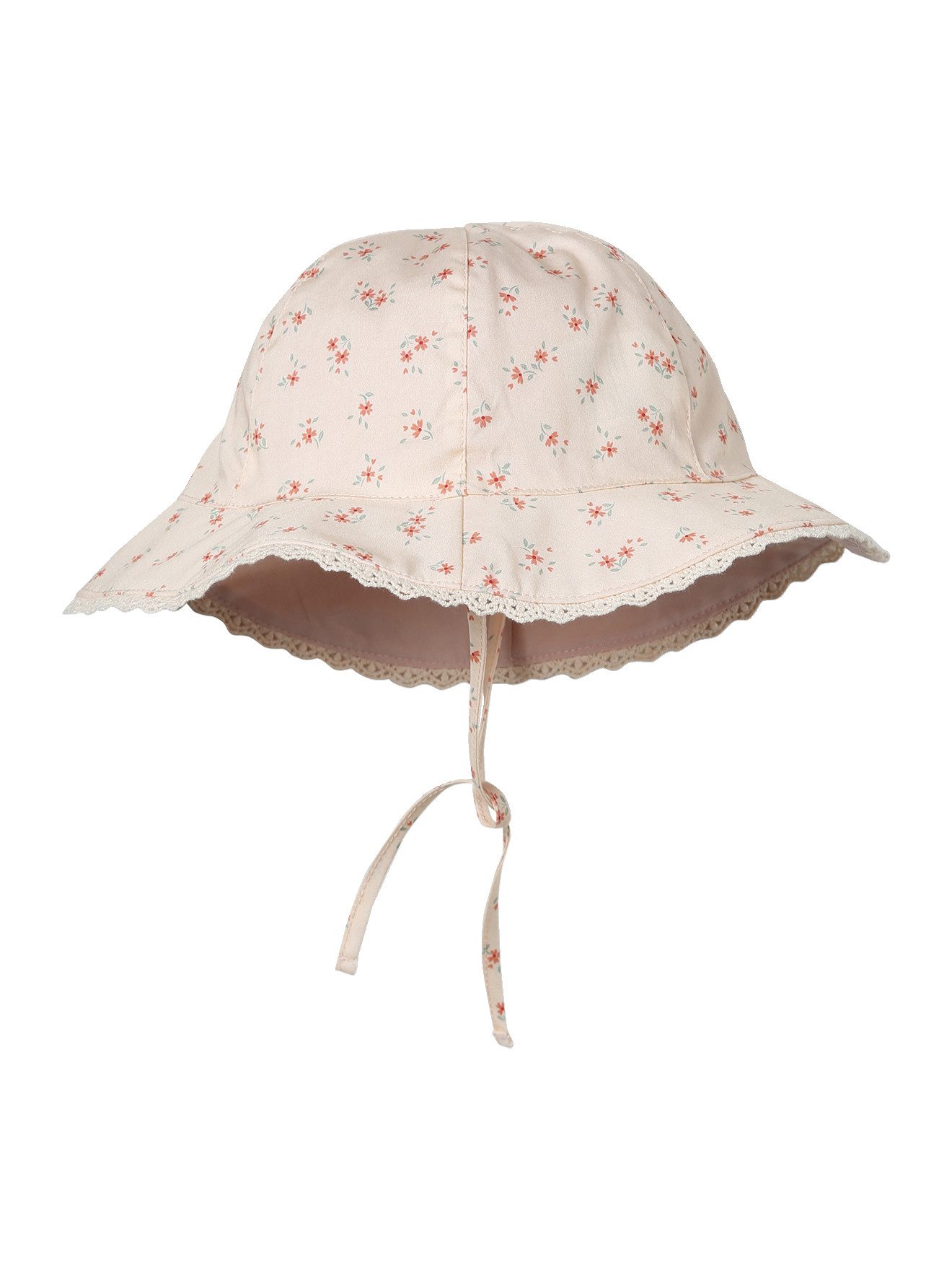 vertbaudet Beanie Mädchen Baby Sonnenhut mit kleinen Blumen
