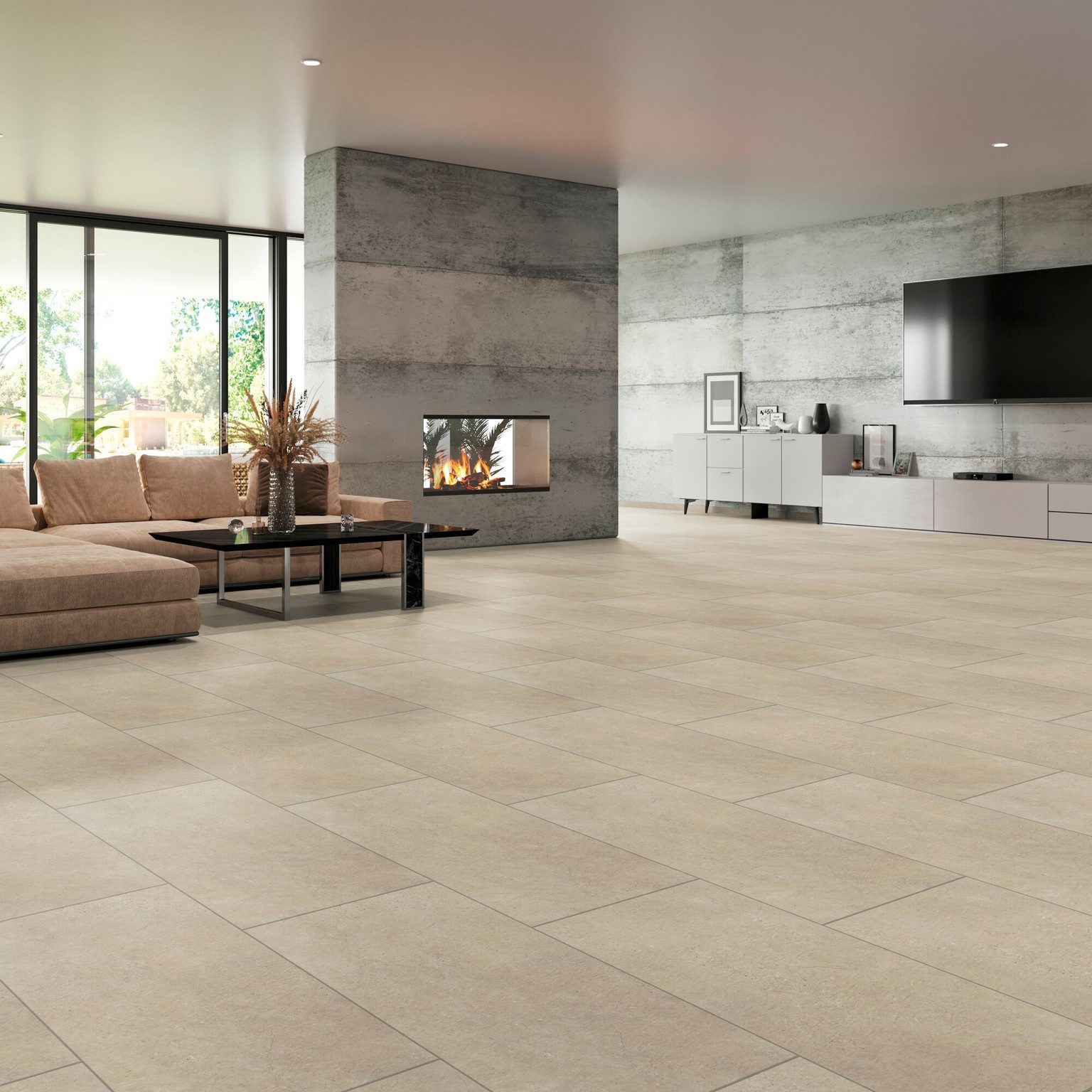 tilo Vinylboden tilo tilo Vinyl ELEGANTO Fliese, 900 x 595 x 10 mm, NKL 33, NS 0,55 mm, mit Fase, inkl. Kork-Trittschal