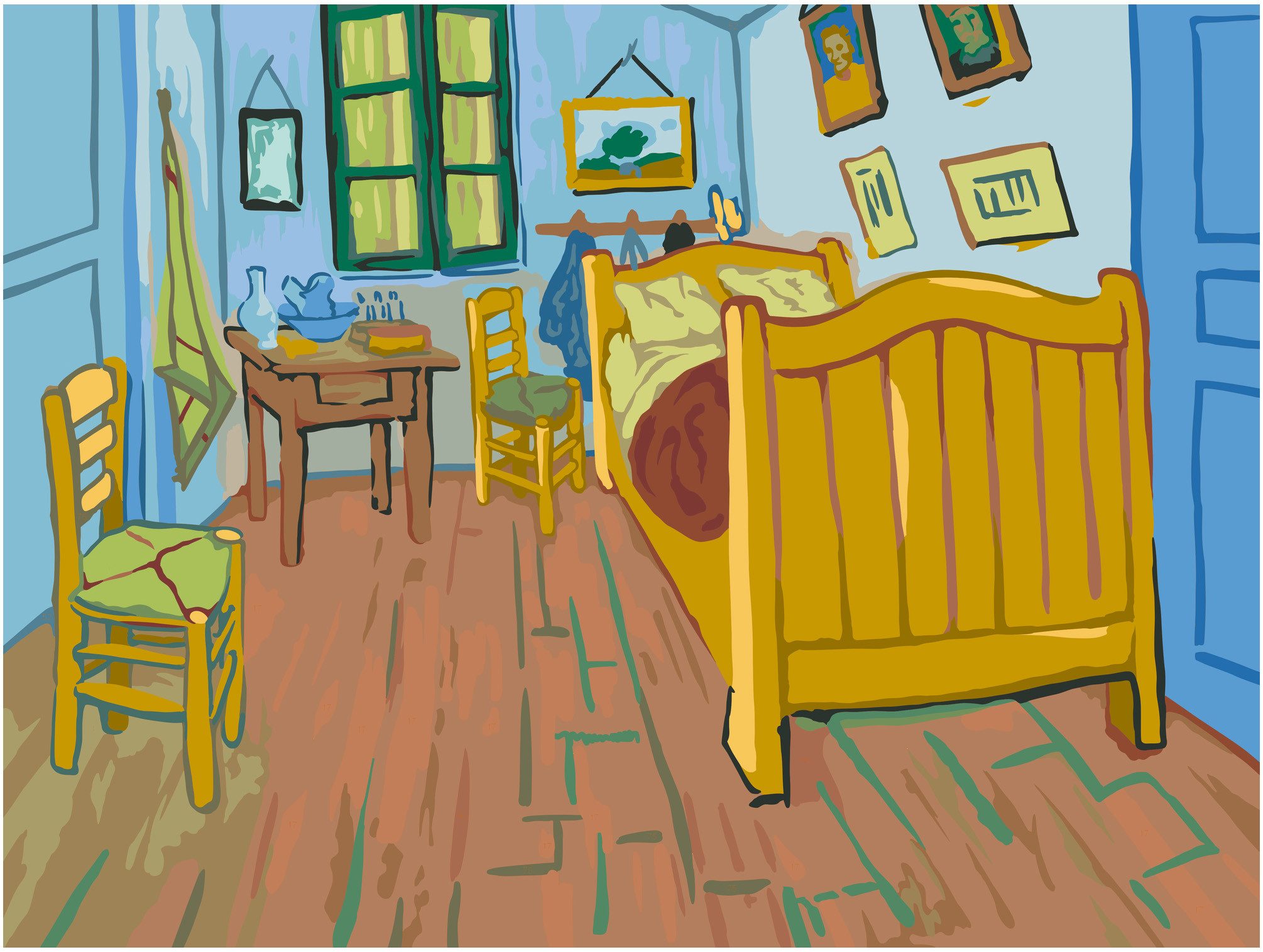 Ravensburger Malen nach Zahlen CreArt, Schlafzimmer in Arles (Van Gogh), Made in Europe