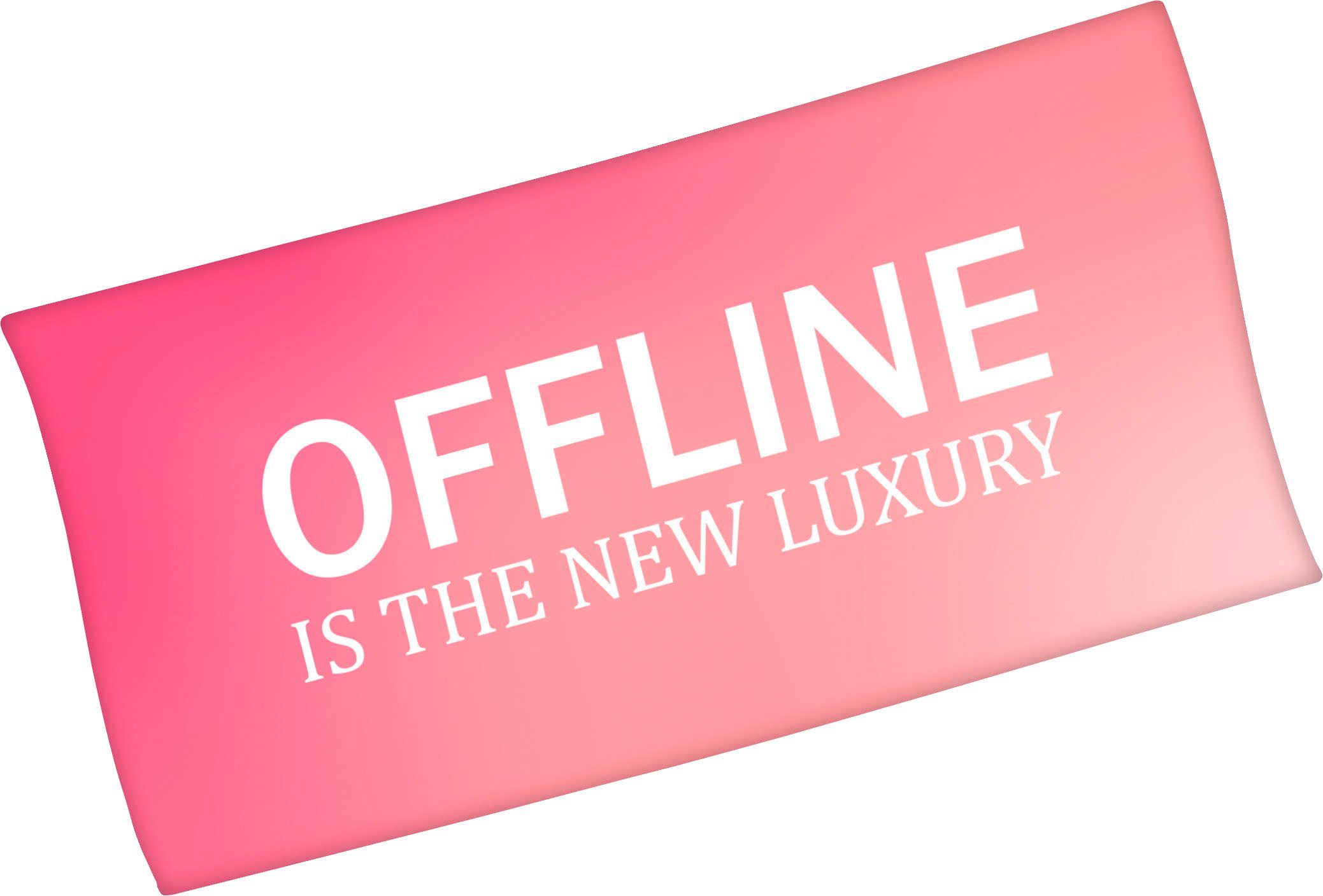 Minions Badetuch Offline is the new luxury, Velours (1-St), mit lustigem Spruch