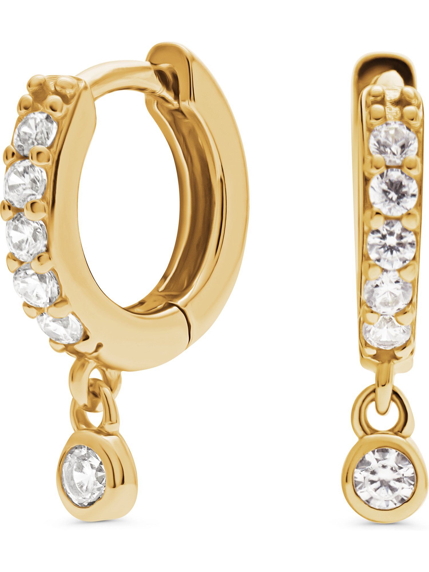 FAVS Paar Ohrhänger FAVS Damen-Ohrhänger 925er Silber 10 Zirkonia