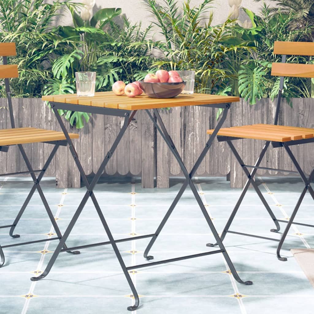 vidaXL Gartentisch Bistrotisch 55x54x71 cm Massivholz (1-St)