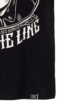 KingKerosin T-Shirt The Man In Black mit Hot Rod Print
