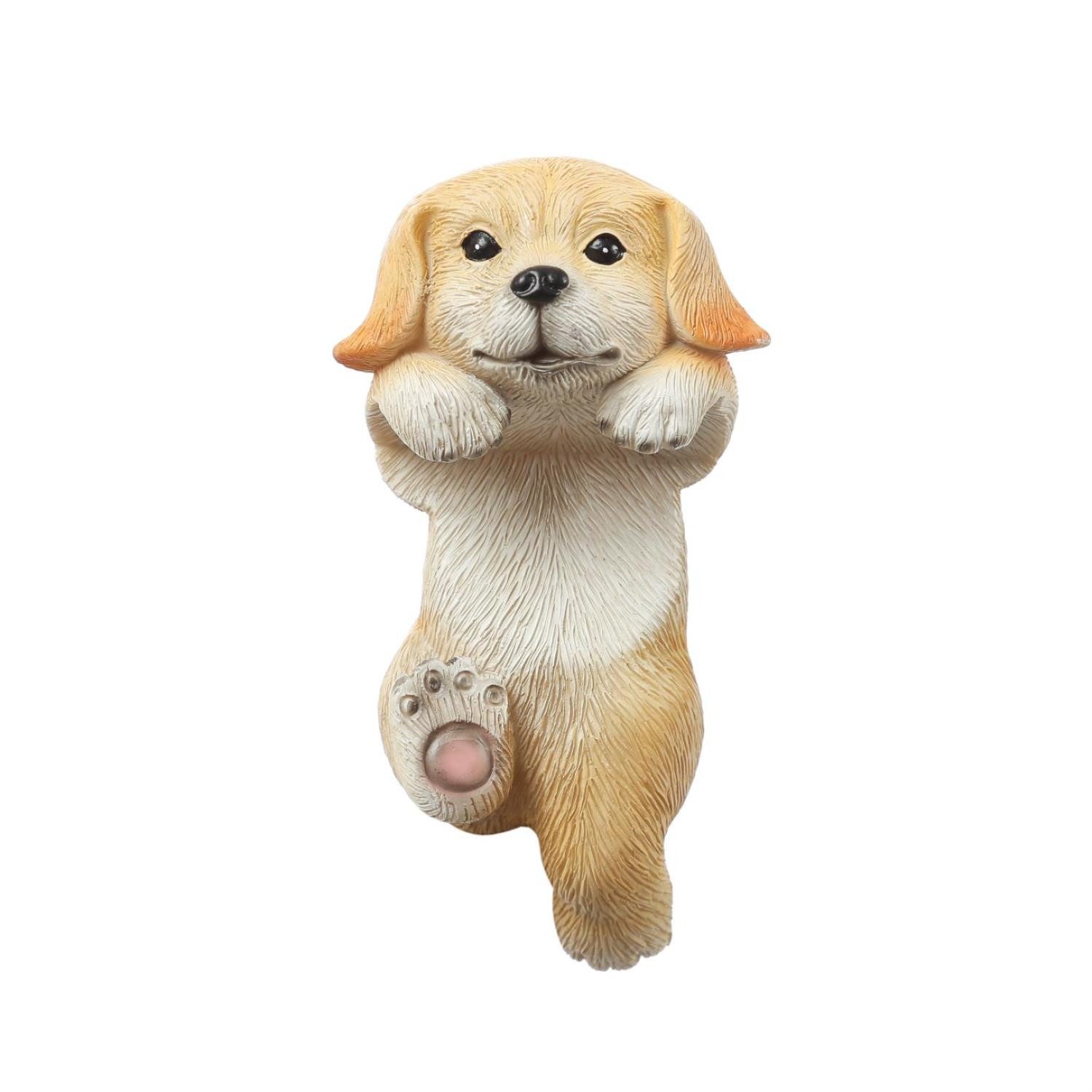 Tierfigur Blumentopfhänger Hund Dekofigur als Topfhänger Gartenfigur H: 11,5cm