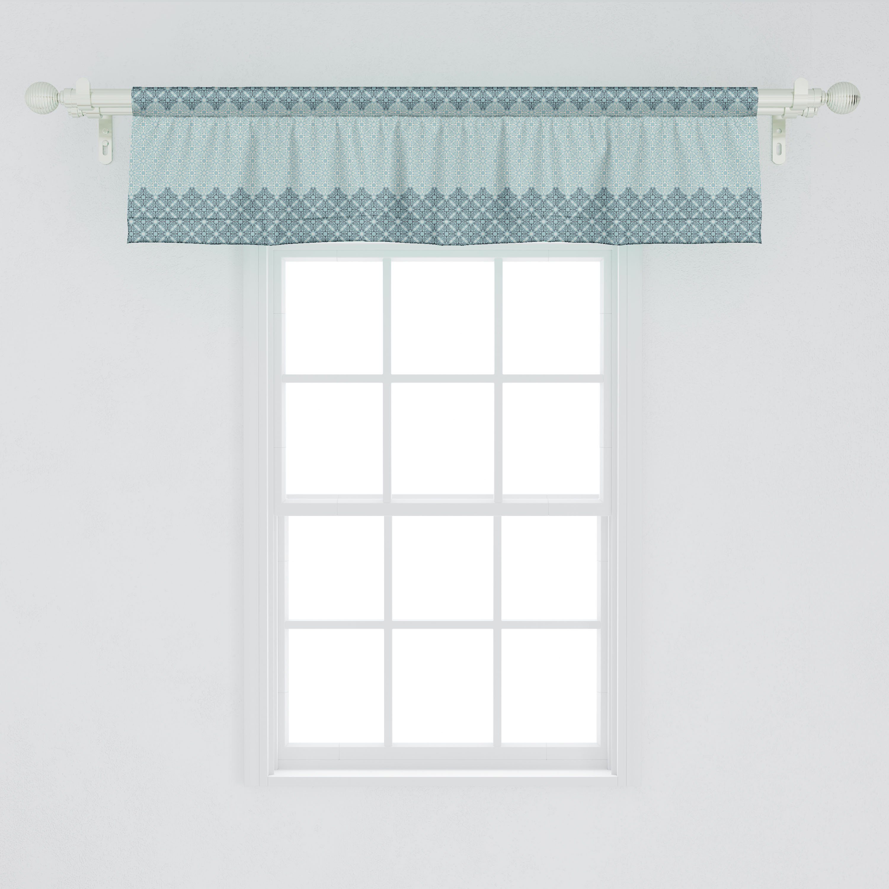 Scheibengardine Vorhang Volant für Küche mit Dekor Schlafzimmer Microfaser, Style-Osten Abakuhaus, Morrocan Stangentasche