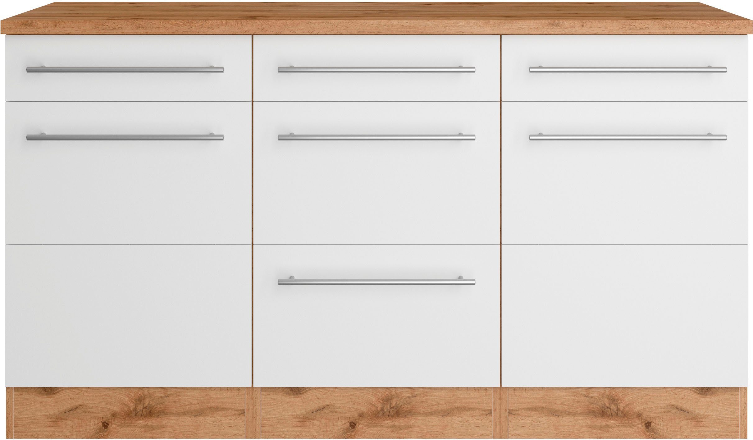 KOCHSTATION Unterschrank "KS-Wien" edel aussehende gestiftete Fronten günstig online kaufen