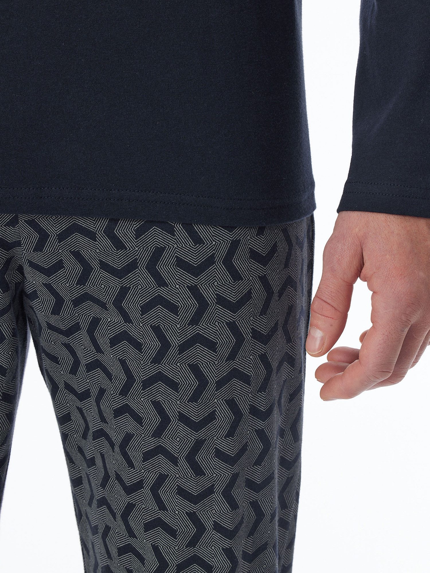Schiesser Pyjama Casual Essentials (2 tlg) schlafanzug schlafmode bequem