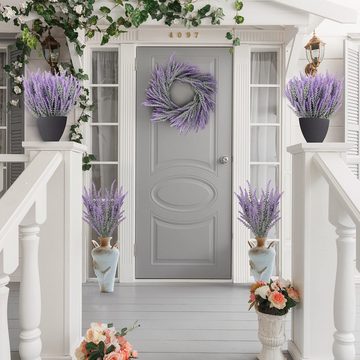 Belle Vous Dekoobjekt 12er Pack Lila Kunstblumen - Deko für Haus, Garten, Hochzeit, 12er Pack Kunstblumen Lavendel - Lila Blumen Deko