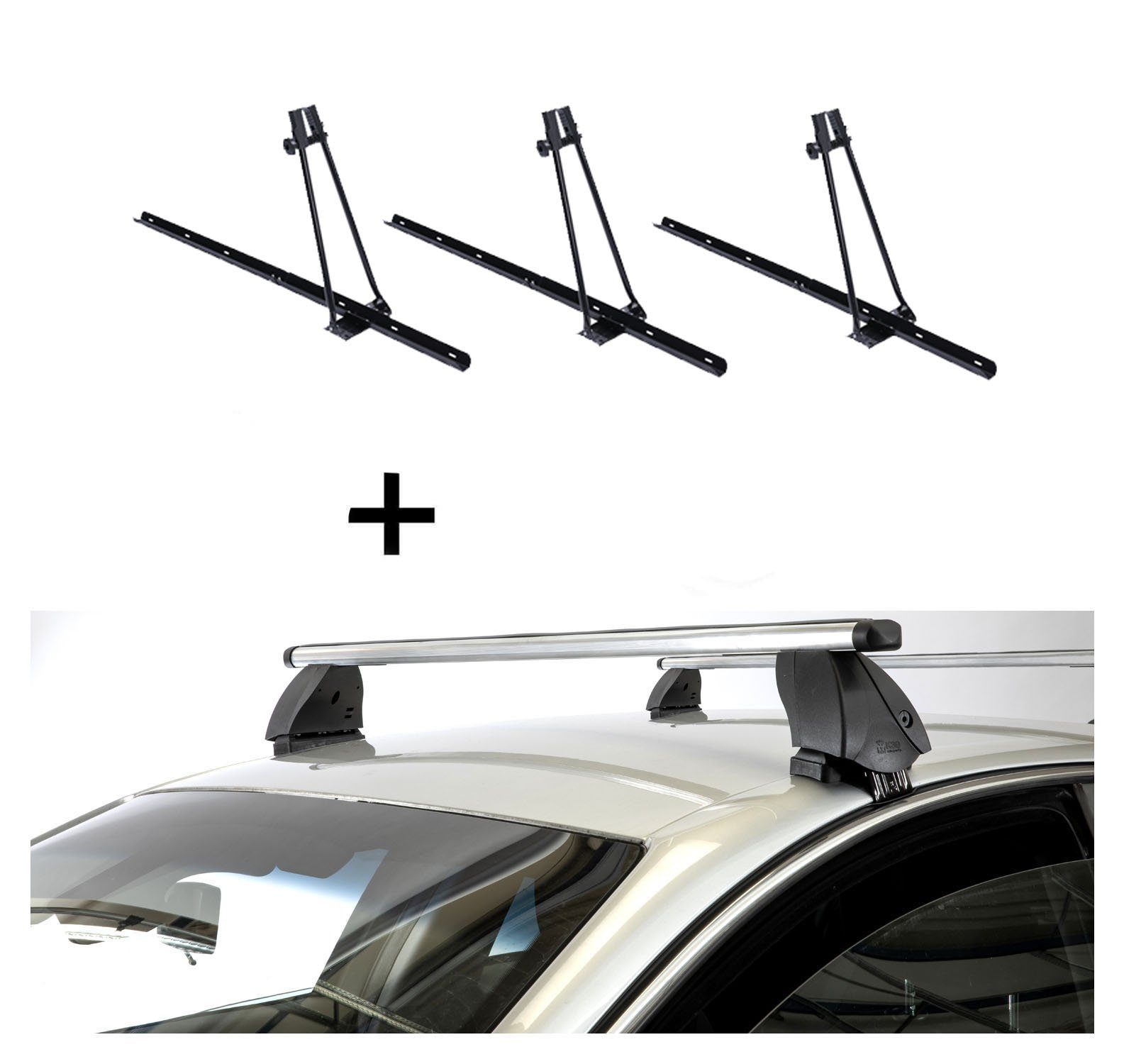 VDP Dachträger (Für Ihren Opel Zafira (C) Tourer (5Türer) ab 11, Fahrradträger und Dachträger im Set), 3x Fahrradträger ORION + Dachträger K1 PRO Aluminium kompatibel mit Opel Zafira (C) Tourer (5Türer) ab 11