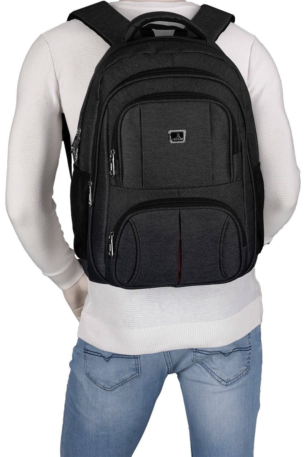 EAAKIE Schwarz Arbeit Laptop Freizeit Sport Freizeitrucksack,Sportrucksack,Schulrucksack Reisen Schulrucksack, Rucksack Rucksack EAAKIE