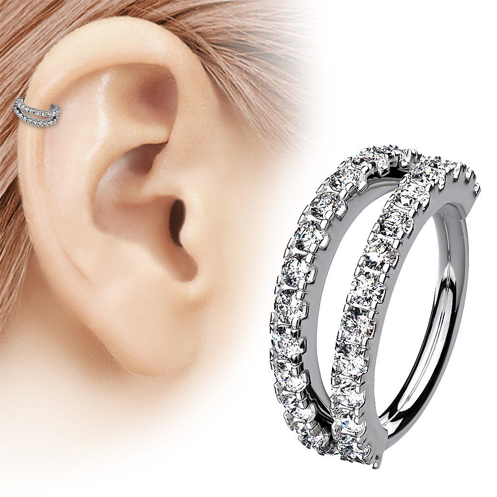 Taffstyle Nasenpiercing Piercing Continuous Knorpel Doppel günstig online kaufen