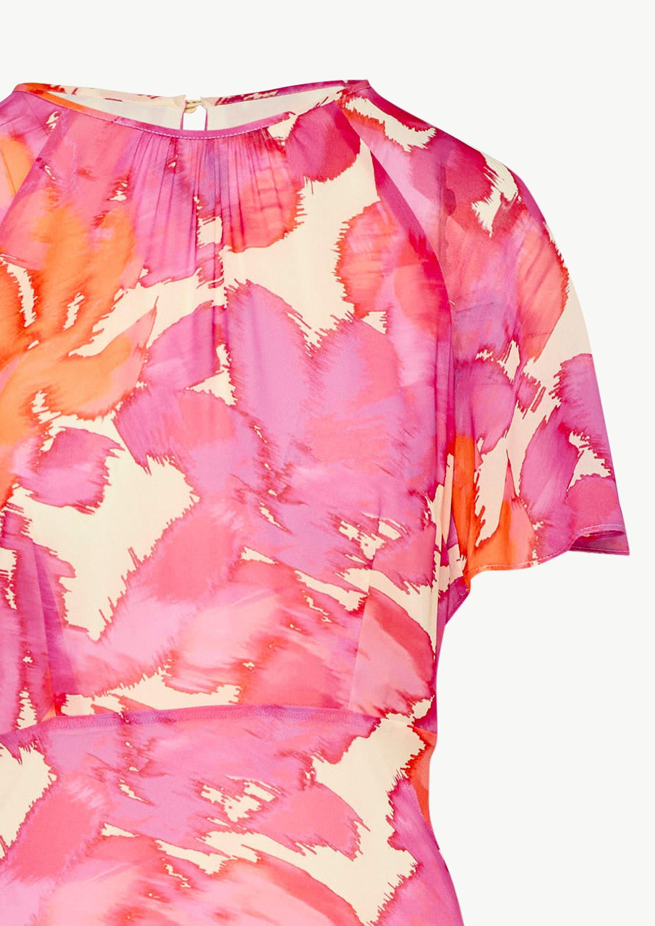 comma Midikleid Kleid Midi-Kleid mit All-over-Print